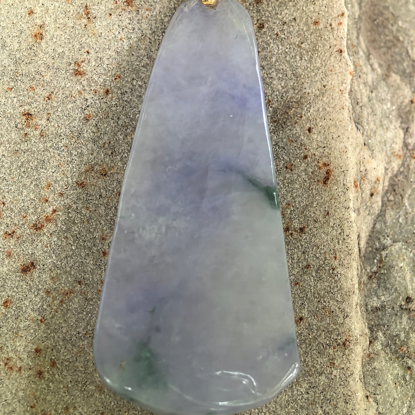 Natural Grade-A Icy Glutinous Blue-Lavender Lotus Jadeite Pendant · Burmese Jade
