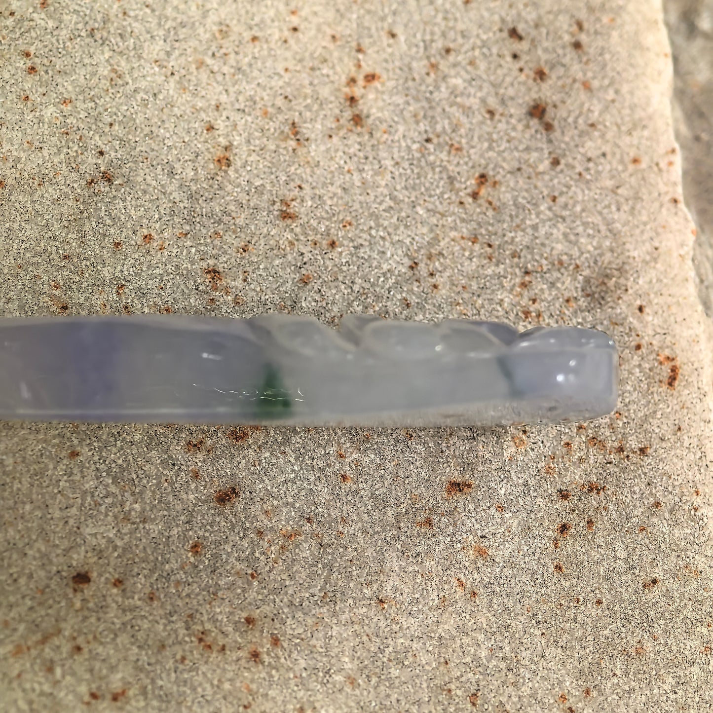 Natural Grade-A Icy Glutinous Blue-Lavender Lotus Jadeite Pendant · Burmese Jade
