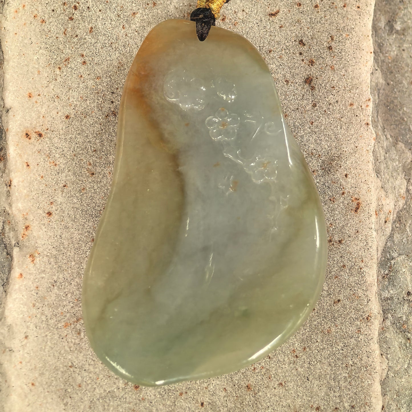 Natural Grade-A Glutinous Yellow-Green Deer Jadeite Pendant · Burmese Jade