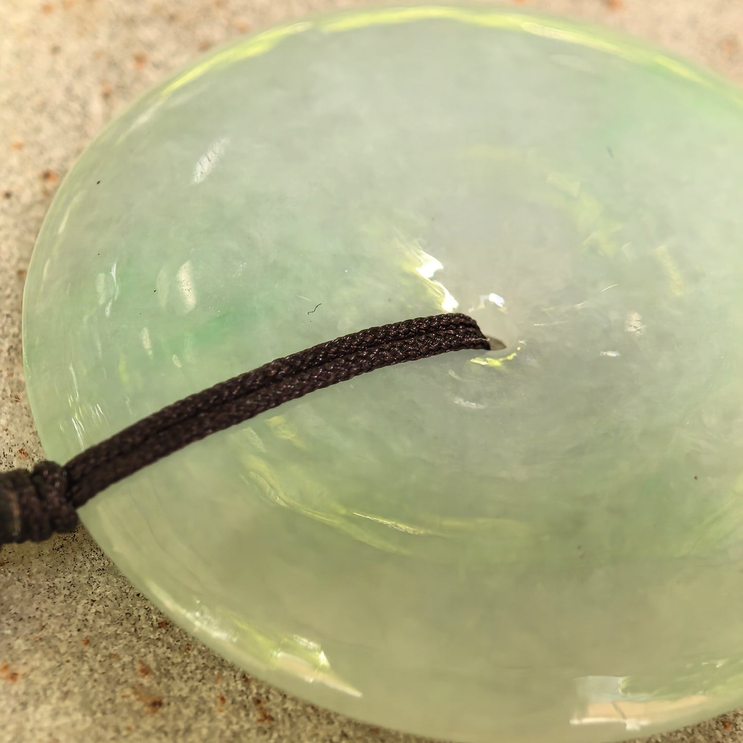 Natural Grade-A Glutinous Light Green Jadeite Peace Pendant · Burmese Jade