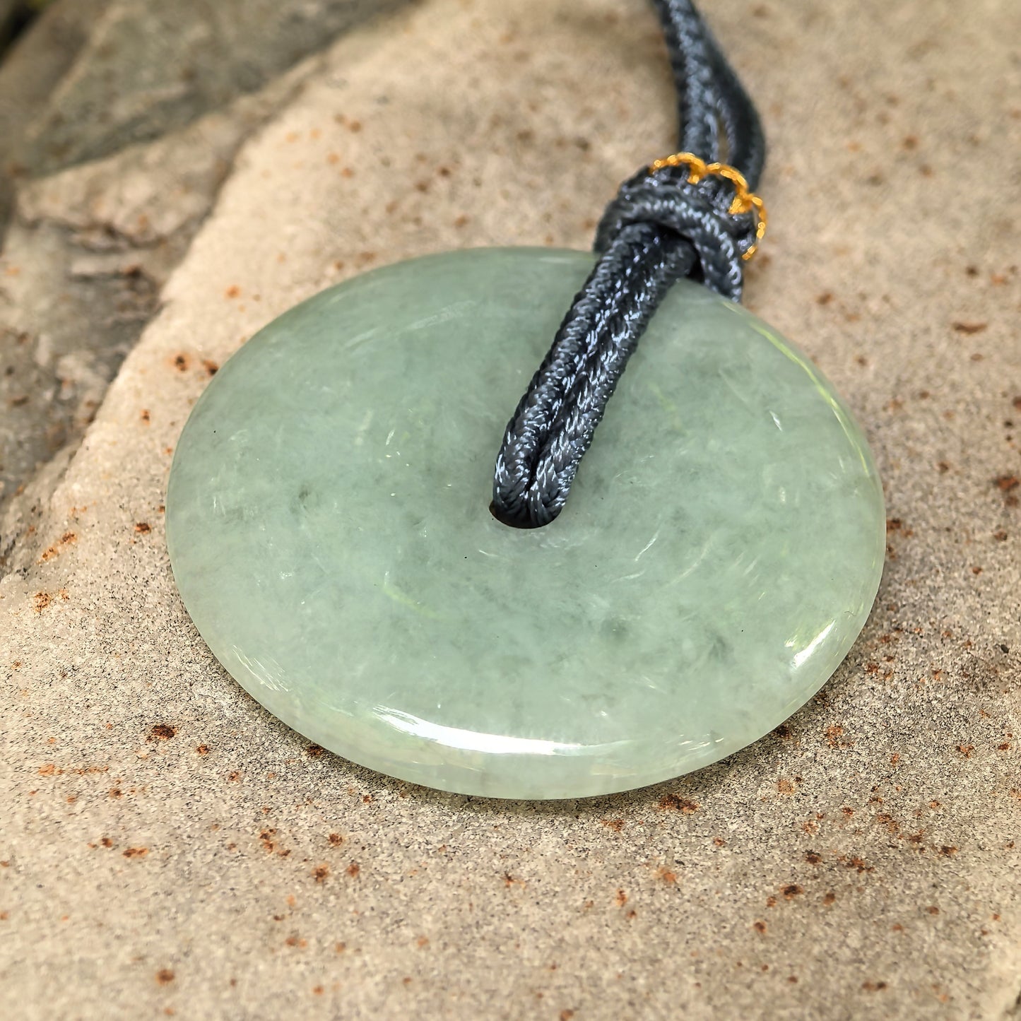 Natural Grade-A Glutinous Pale Green Peace Pendant Jadeite Pendant · Burmese Jade