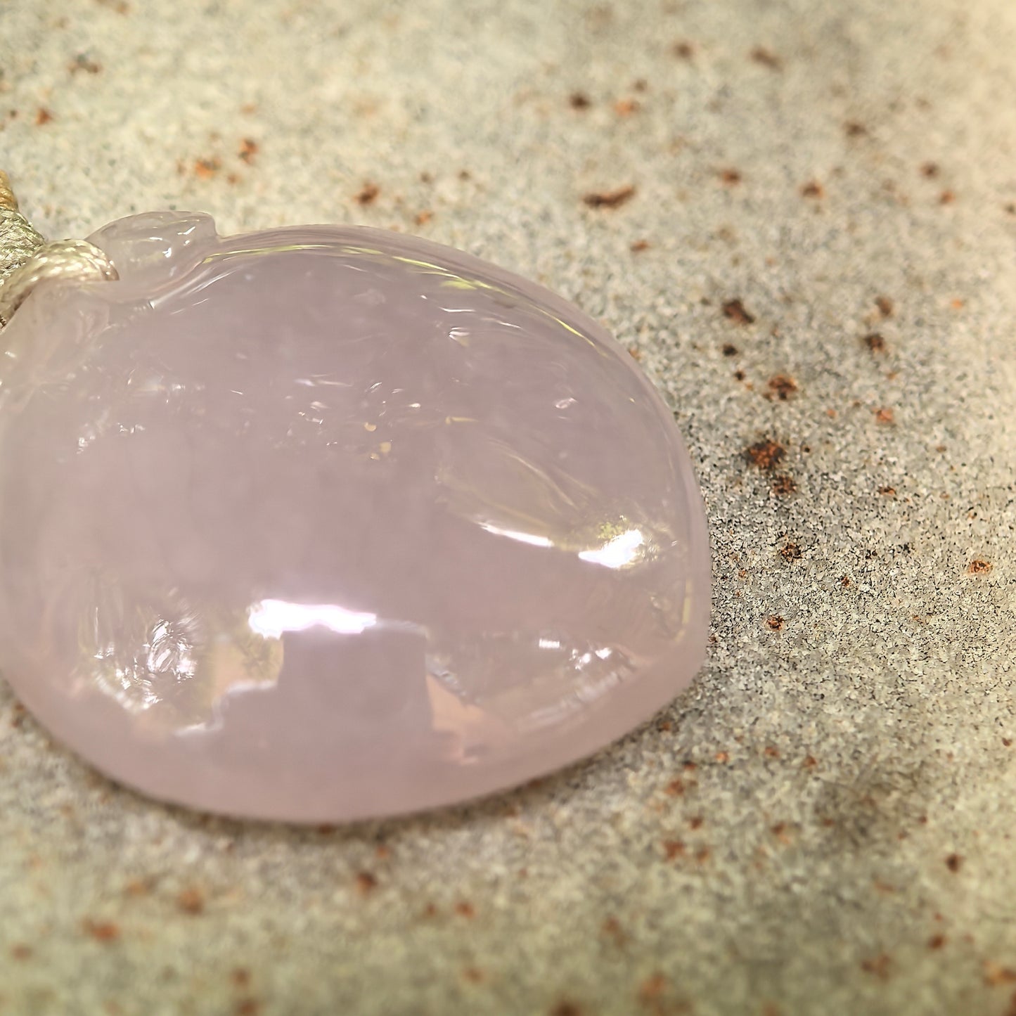 Natural Grade-A Glutinous Pink Peach Jadeite Pendant · Burmese Jade