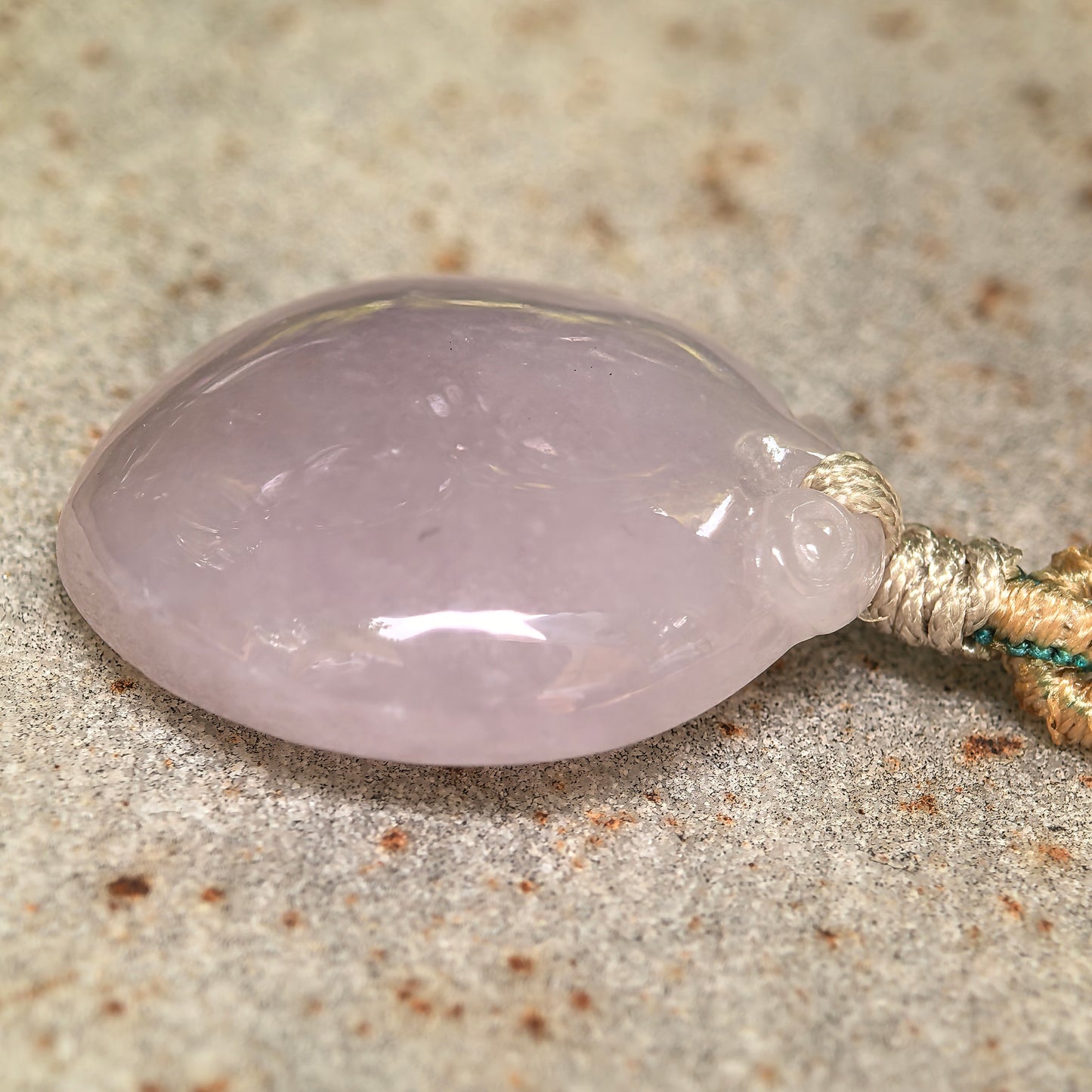 Natural Grade-A Glutinous Pink Peach Jadeite Pendant · Burmese Jade