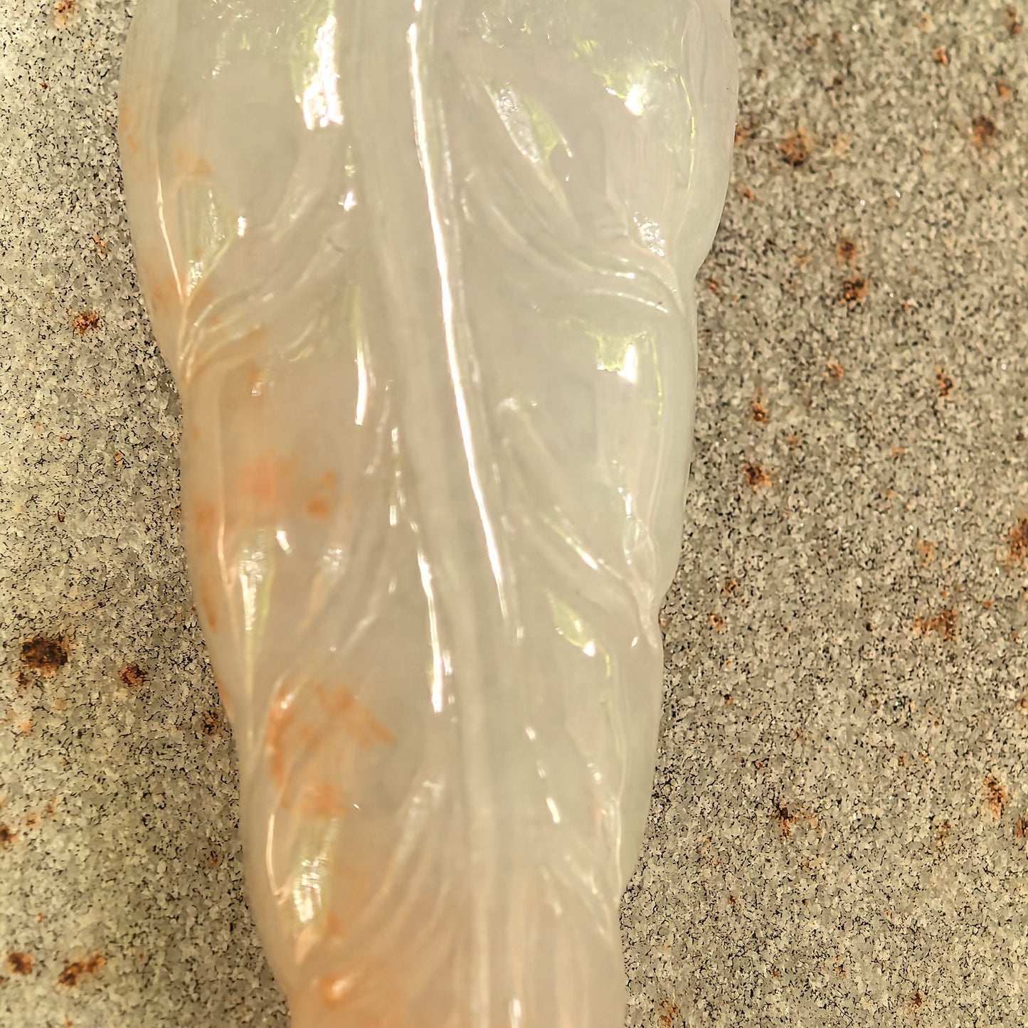 Natural Grade-A Icy Glutinous White-Base Golden-Splash Leaf Jadeite Pendant · Burmese Jade
