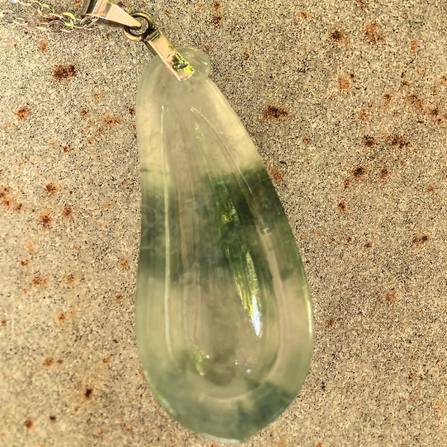 Natural Grade-A Icy Green Floating Flower Melon Jadeite Pendant · Burmese Jade