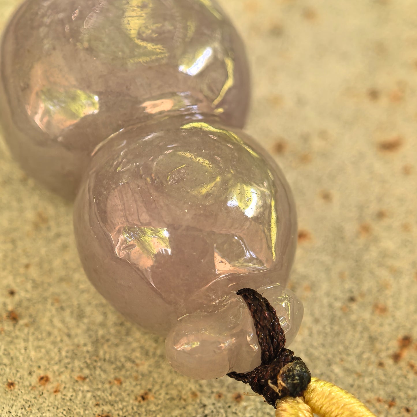 Natural Grade-A Jadeite Glutinous Lavender Gourd Pendant · Burmese Jade