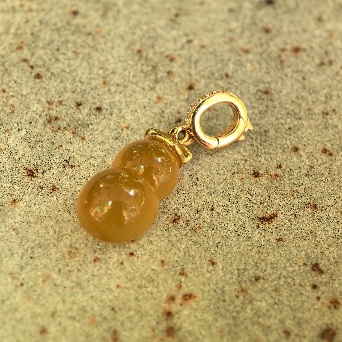 Natural Grade-A Icy Translucent Yellow Gourd Jadeite Pendant · Burmese Jade