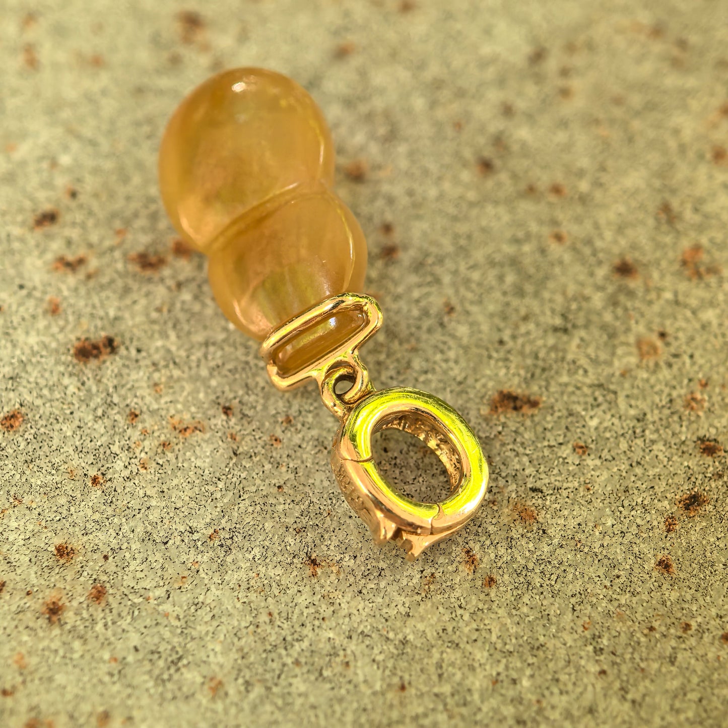 Natural Grade-A Icy Translucent Yellow Gourd Jadeite Pendant · Burmese Jade
