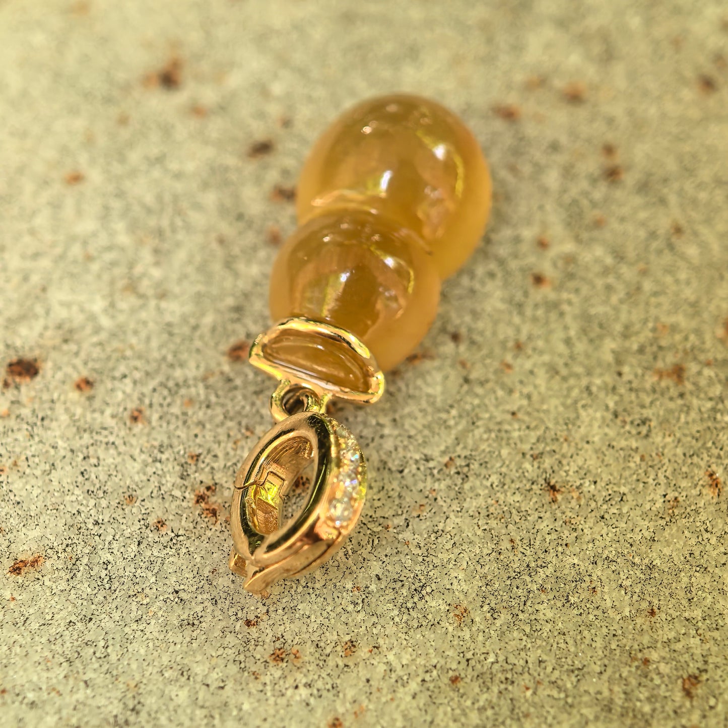 Natural Grade-A Icy Translucent Yellow Gourd Jadeite Pendant · Burmese Jade