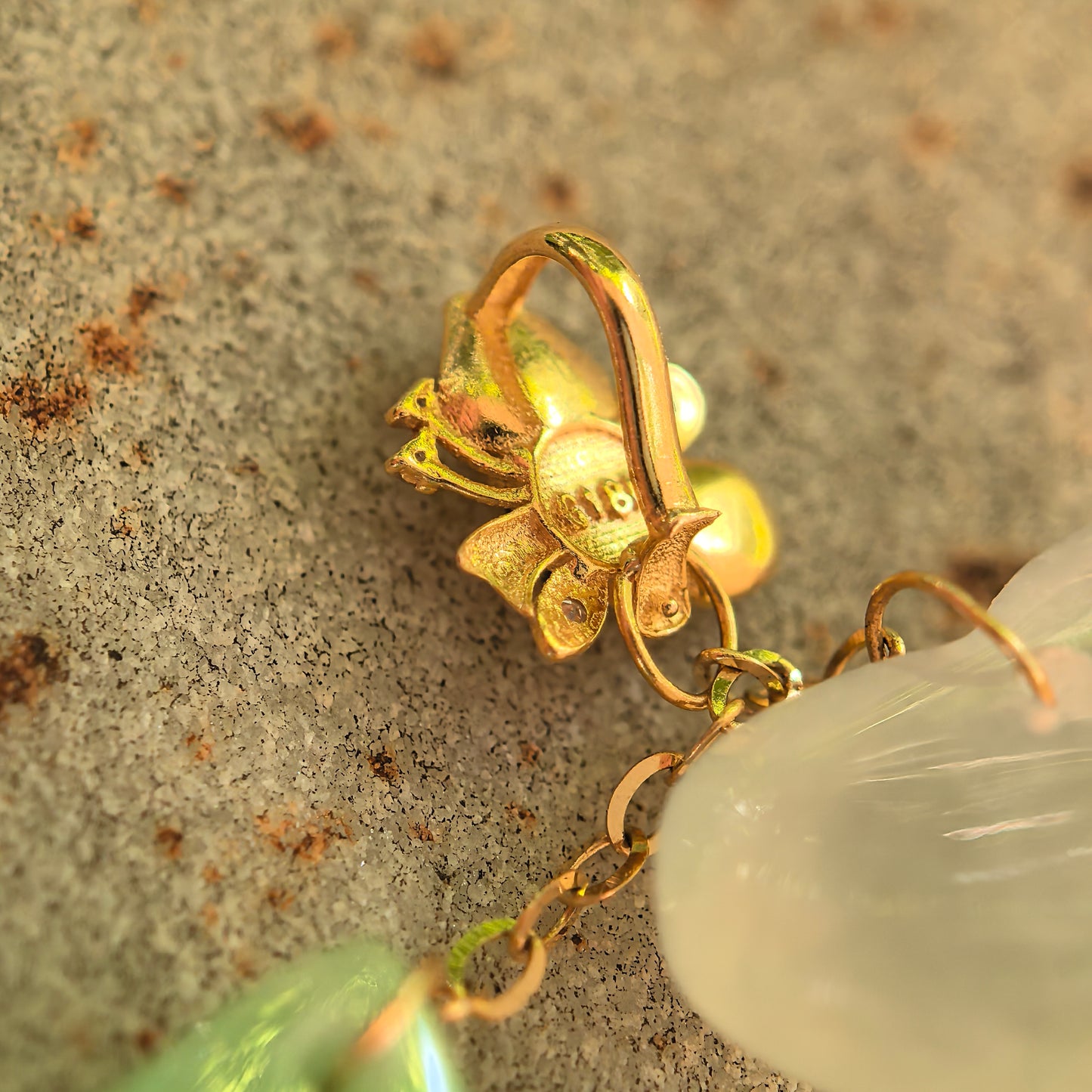 Natural Grade-A Icy White Heart & Glutinous Green Drop Jadeite Pendant · Burmese Jade