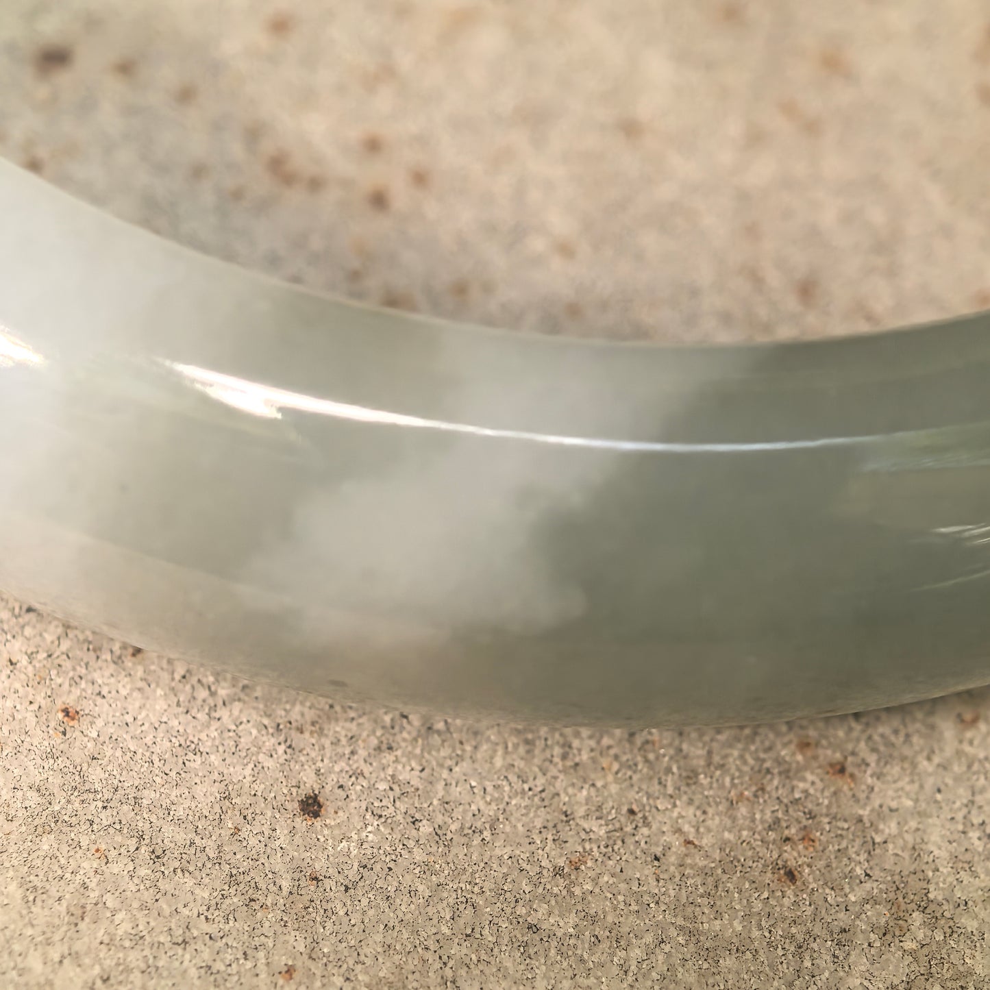 Natural Grade-A Glutinous White and Deep Green D-Shape Jadeite Bangle · Burmese Jade 58mm