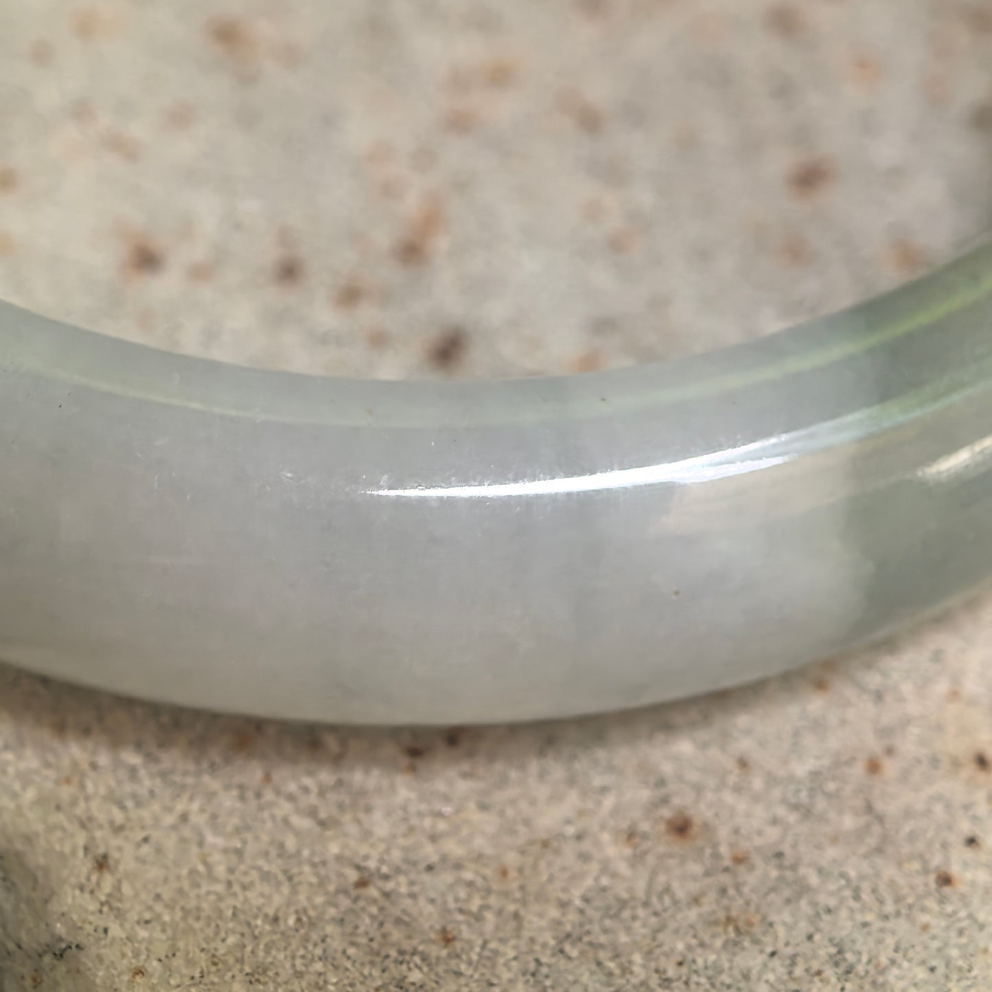 Natural Grade-A Glutinous White Base Dark Green D-Shape Jadeite Bangle · Burmese Jade 56mm