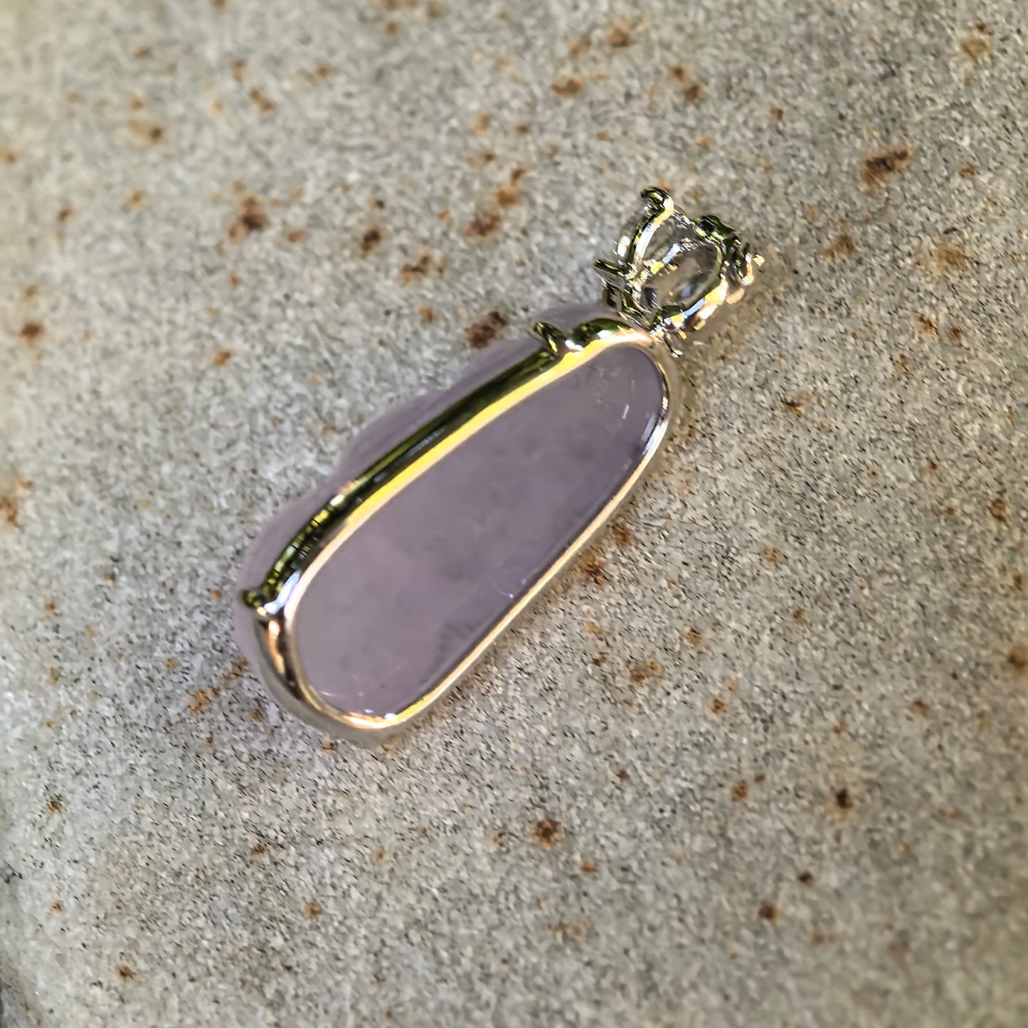 Natural Grade-A Glutinous Icy Lavender Jadeite Bean Pendant · Burmese Jade