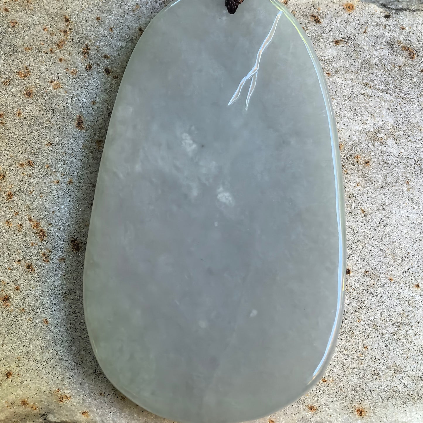 Natural Grade-A Glutinous Pale Green Tiger Jadeite Pendant · Burmese Jade