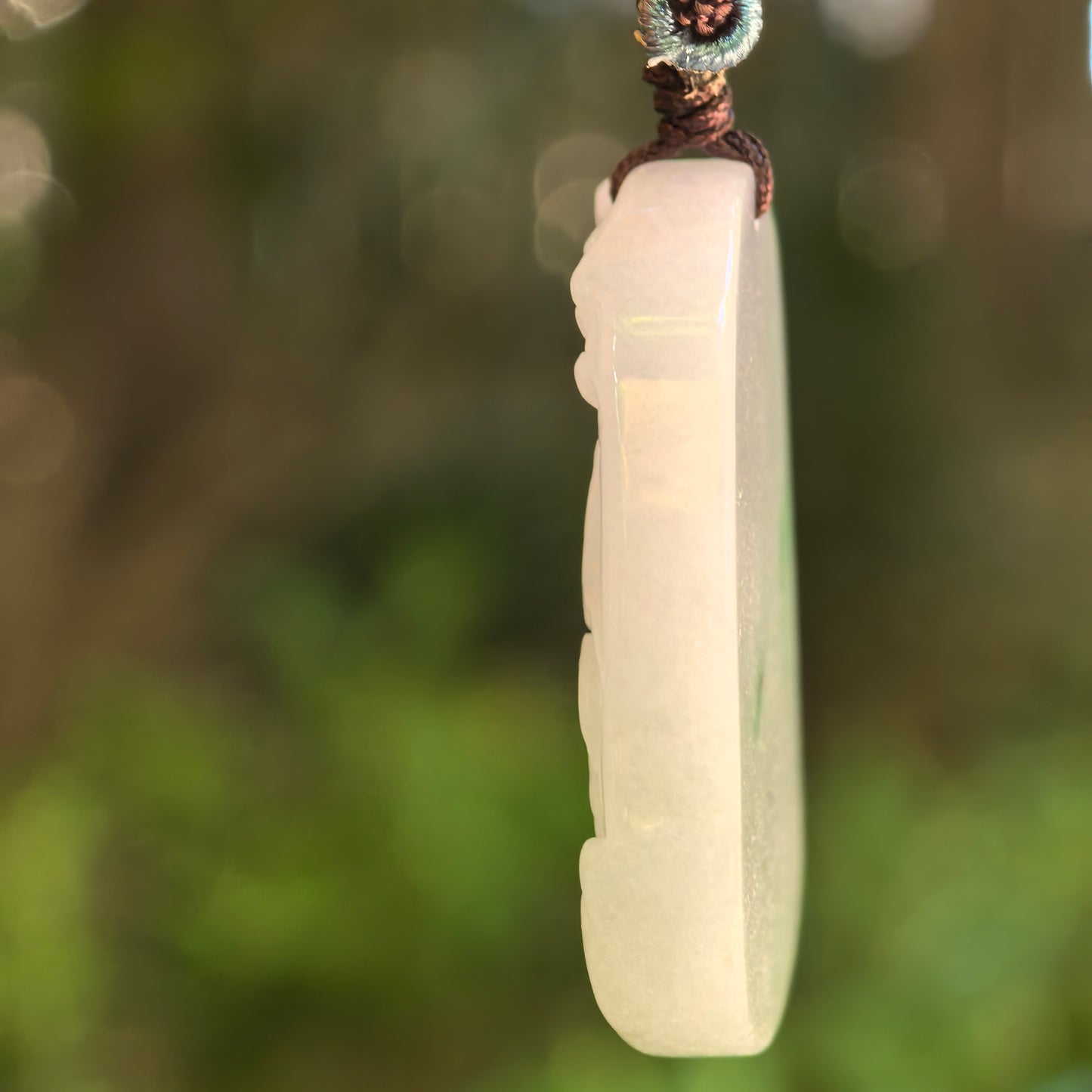 Natural Grade-A Glutinous Light Green Rooster Jadeite Pendant · Burmese Jade