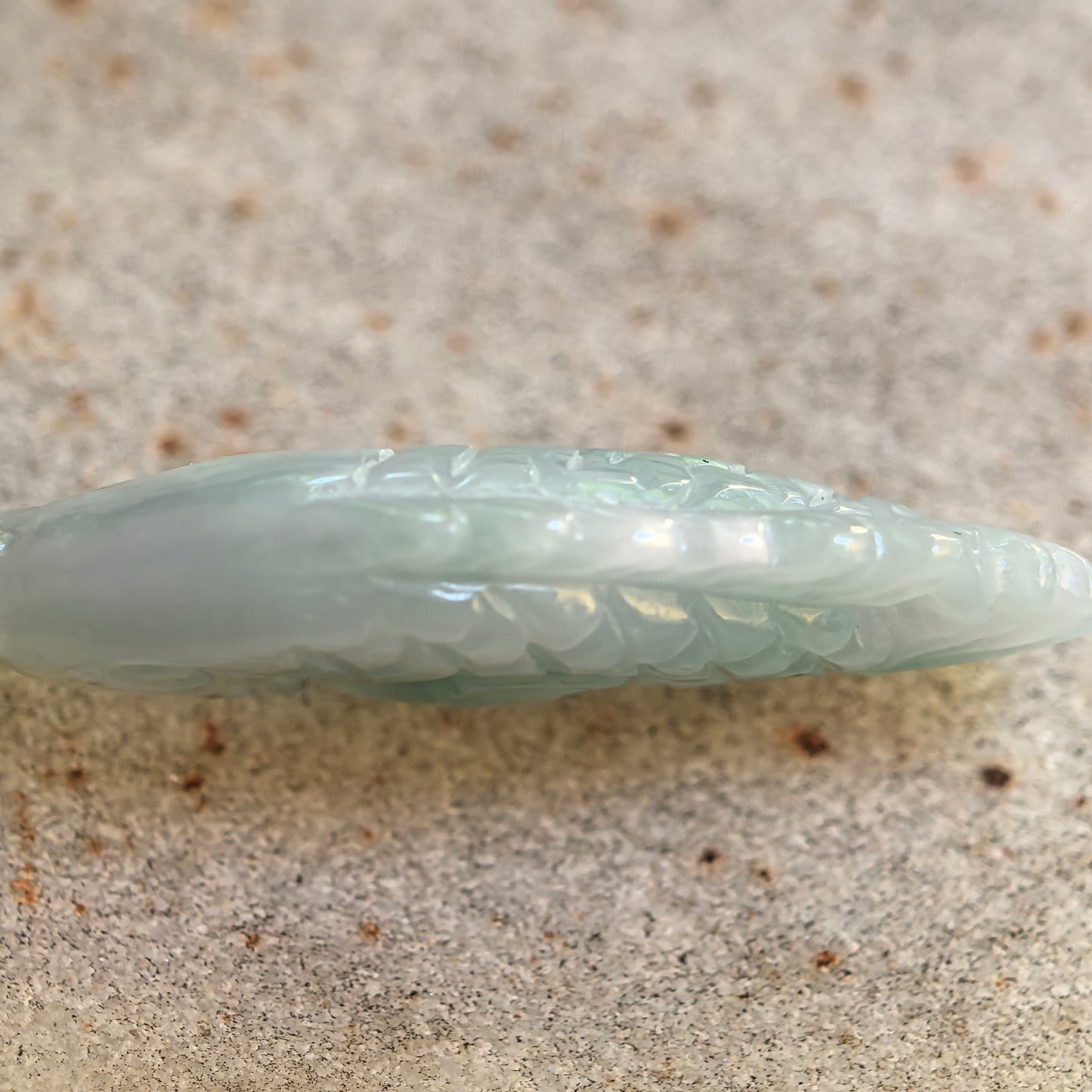 Natural Grade-A Glutinous Light Green Fish Jadeite Pendant · Burmese Jade