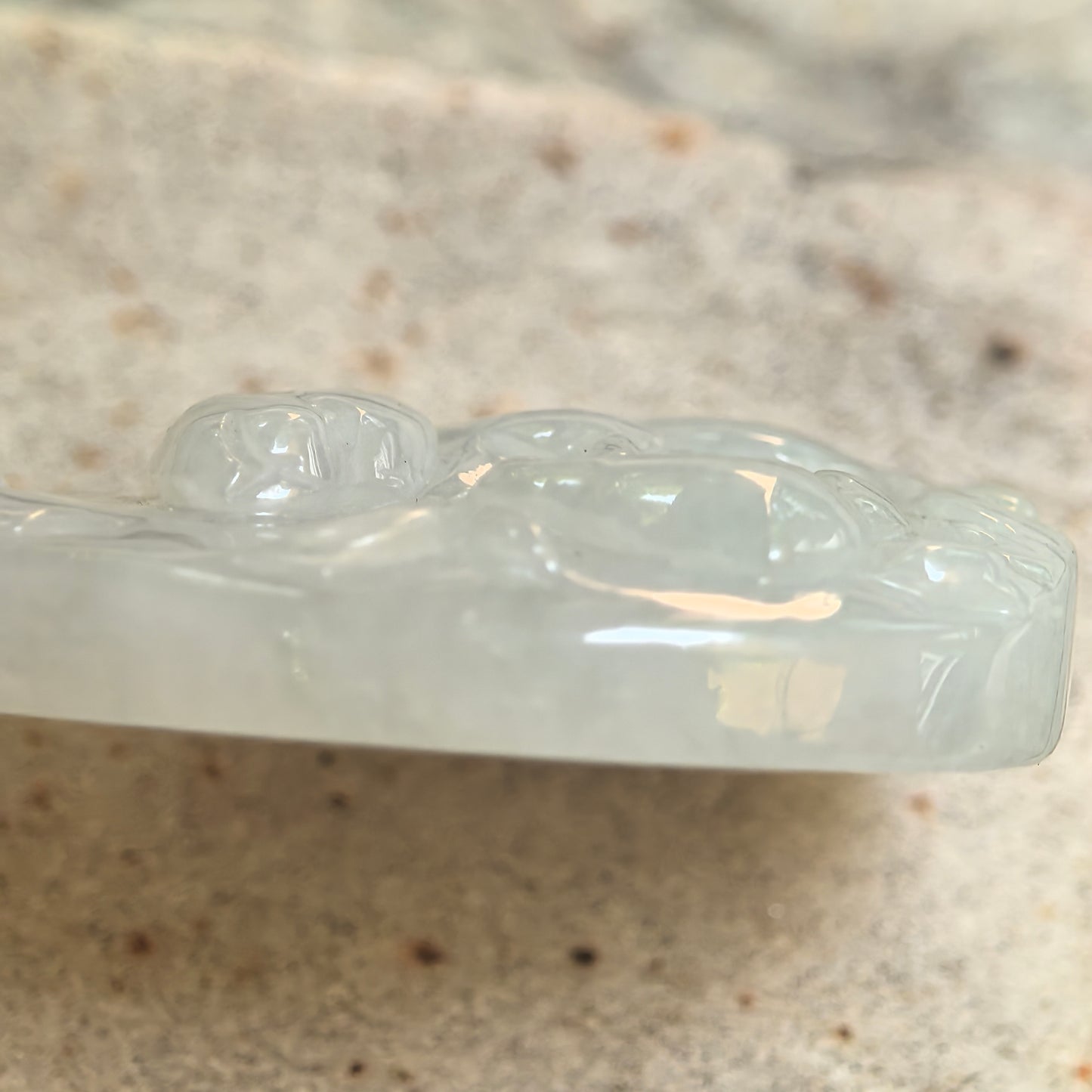 Natural Grade-A Glutinous White Rabbit Jadeite Pendant · Burmese Jade