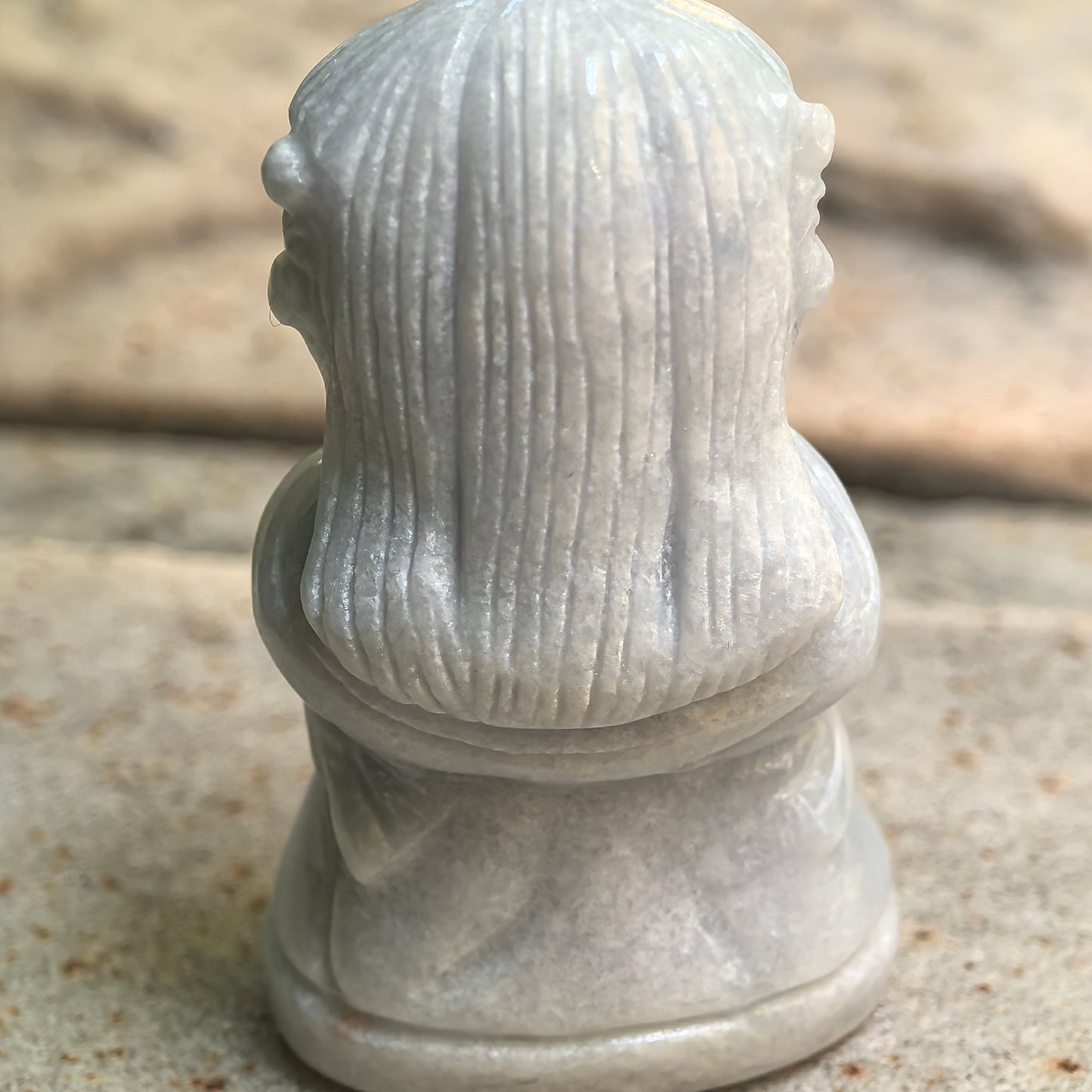 Natural Grade-A Glutinous White Jadeite Chang'e Ornament · Burmese Jade