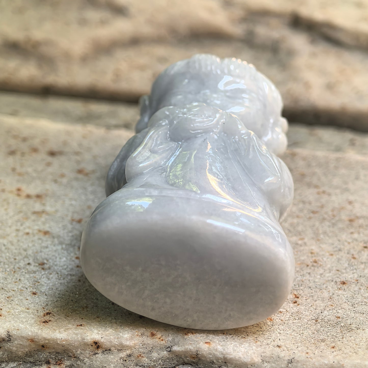 Natural Grade-A Glutinous White Jadeite Chang'e Ornament · Burmese Jade