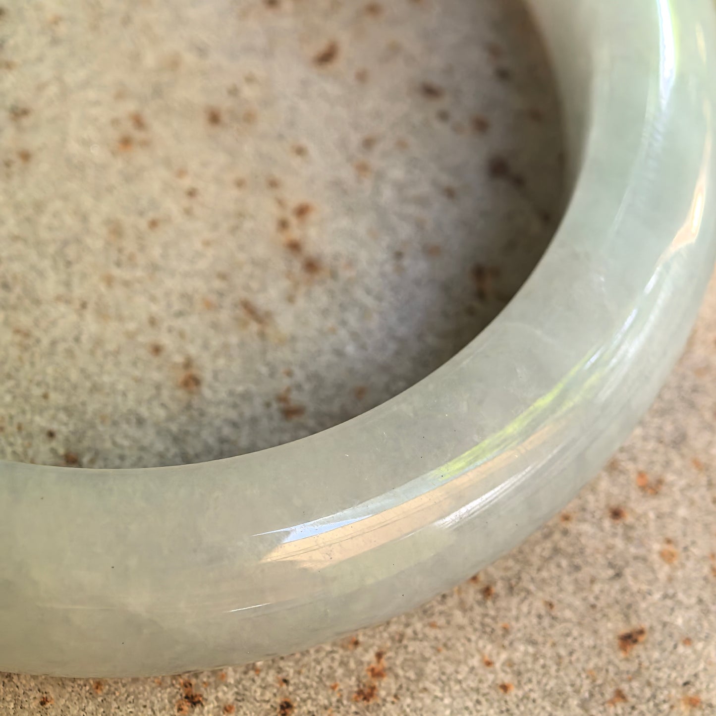 Natural Grade-A Glutinous Pale Green D-Shape Jadeite Bangle · Burmese Jade 52mm