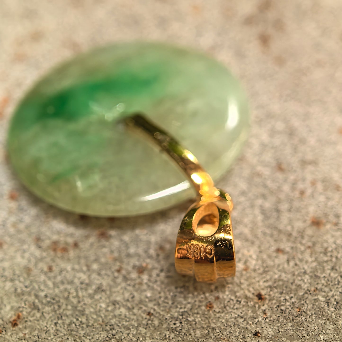 Natural Grade-A Icy Glutinous Yellow-Green Peace Jadeite Pendant · Burmese Jade