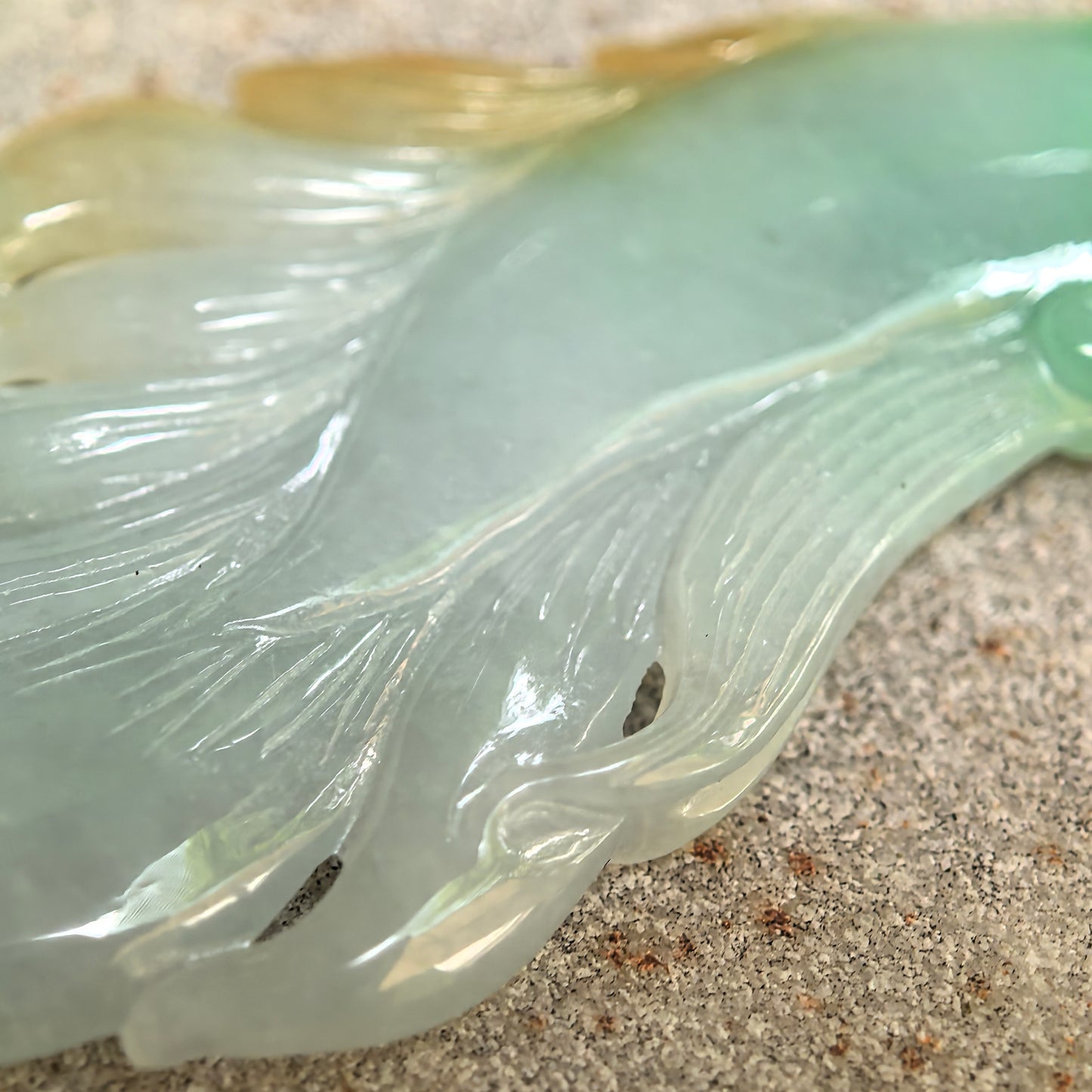 Natural Grade-A Glutinous Yellow-Green Fish Jadeite Pendant · Burmese Jade