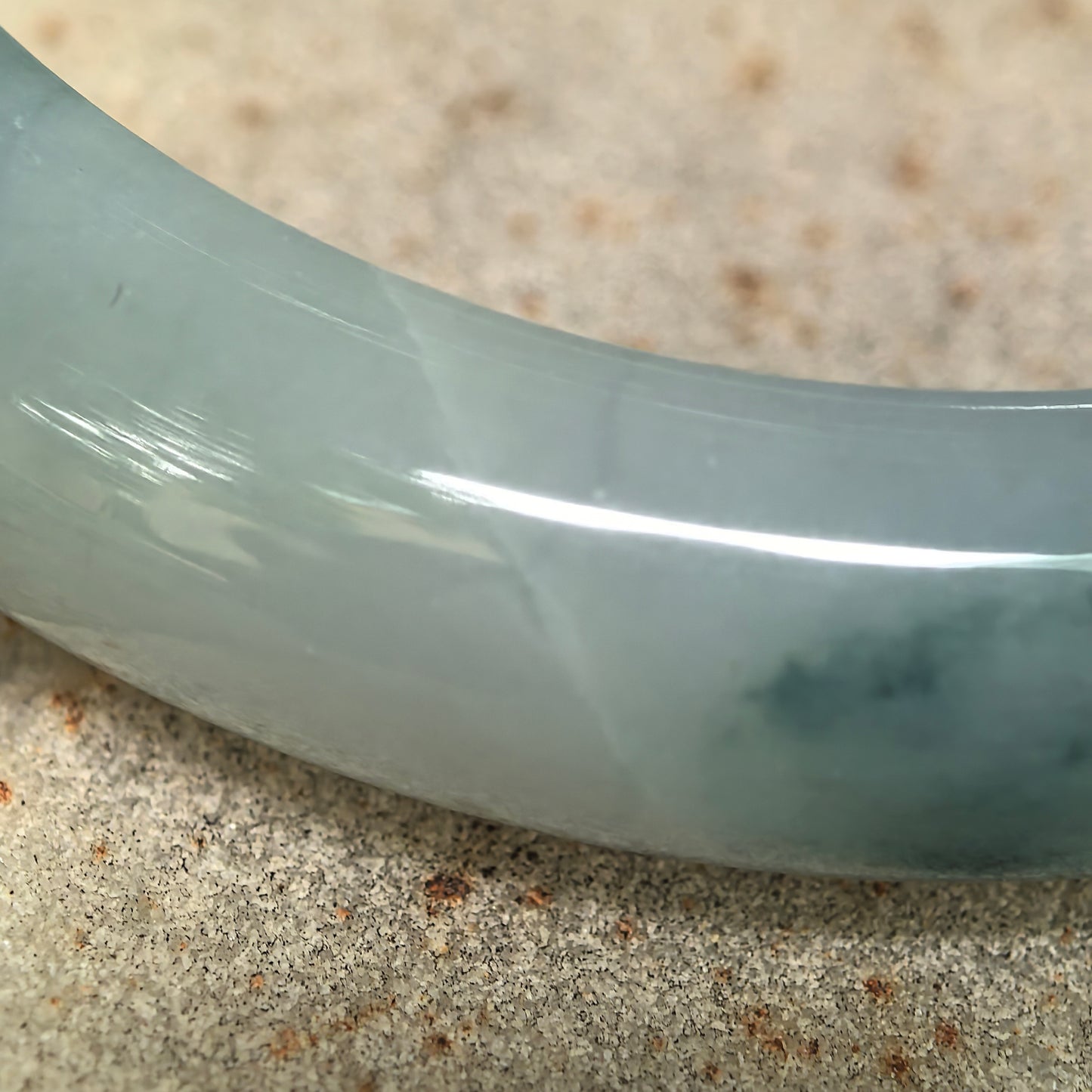 Natural Grade-A Jadeite Glutinous Dark Green Floating Flower D-Shape Bangle · Burmese Jade 55mm