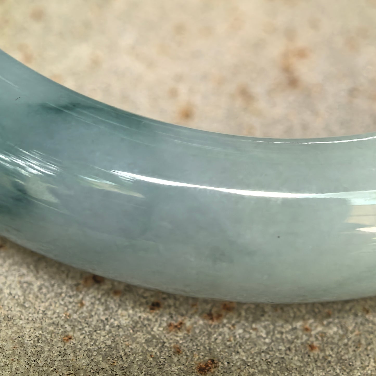 Natural Grade-A Jadeite Glutinous Dark Green Floating Flower D-Shape Bangle · Burmese Jade 55mm