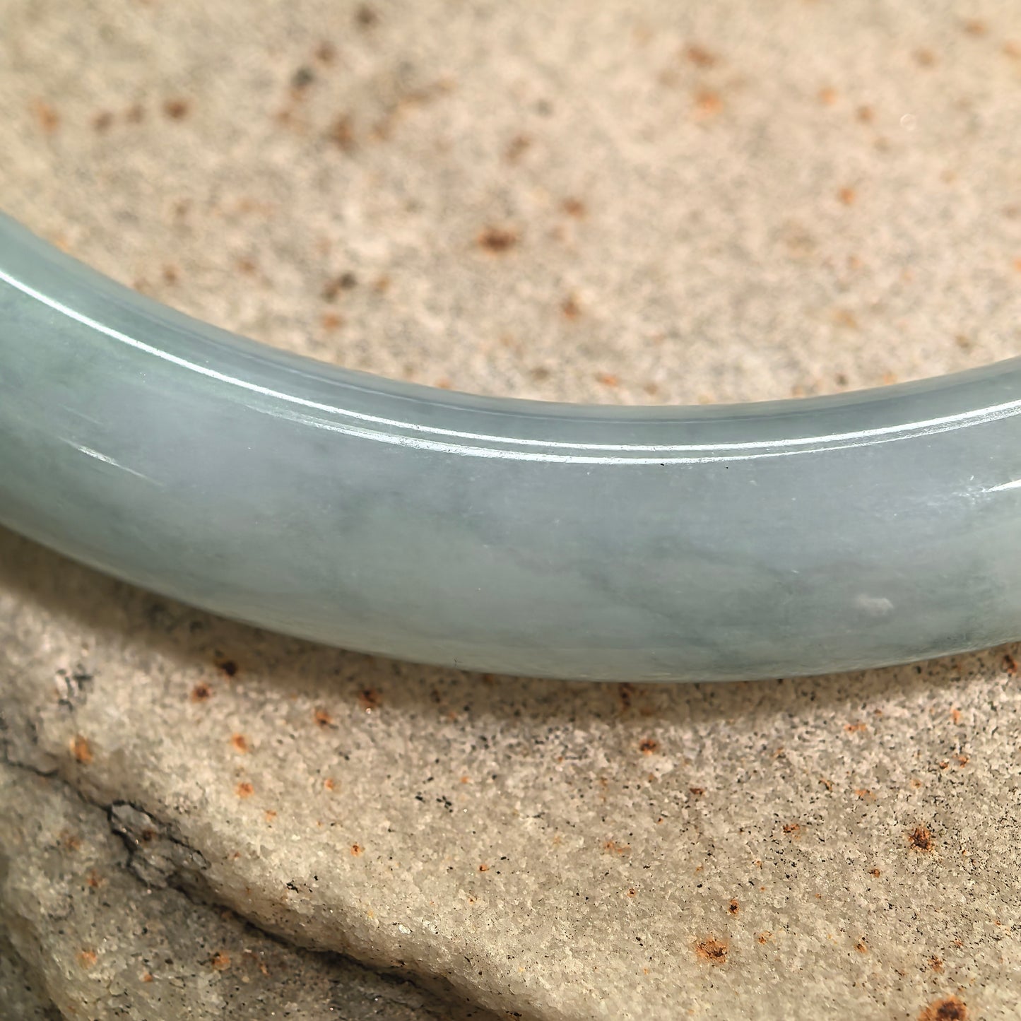 Natural Grade-A Jadeite Glutinous Deep Green Floating Color Round Bangle · Burmese Jade 59mm