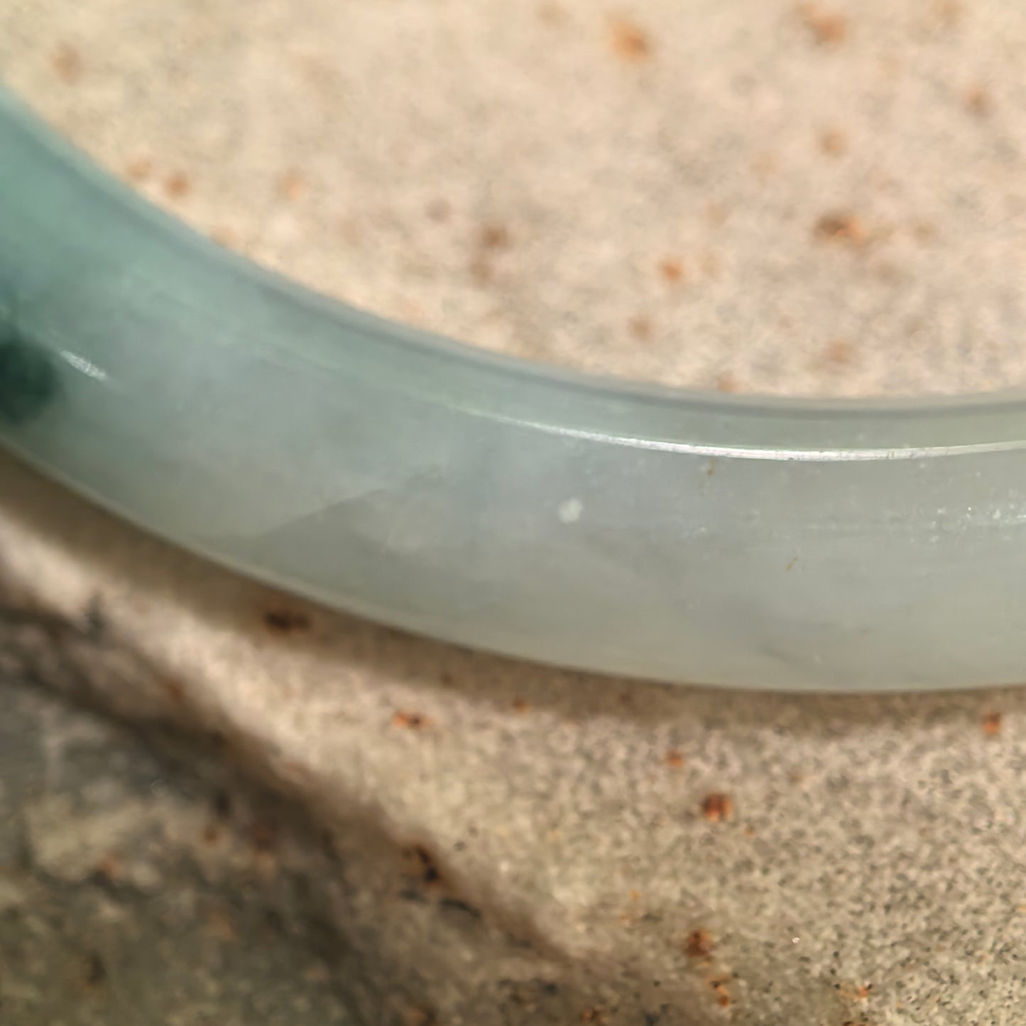 Natural Grade-A Jadeite Glutinous Deep Green Floating Color Round Bangle · Burmese Jade 59mm