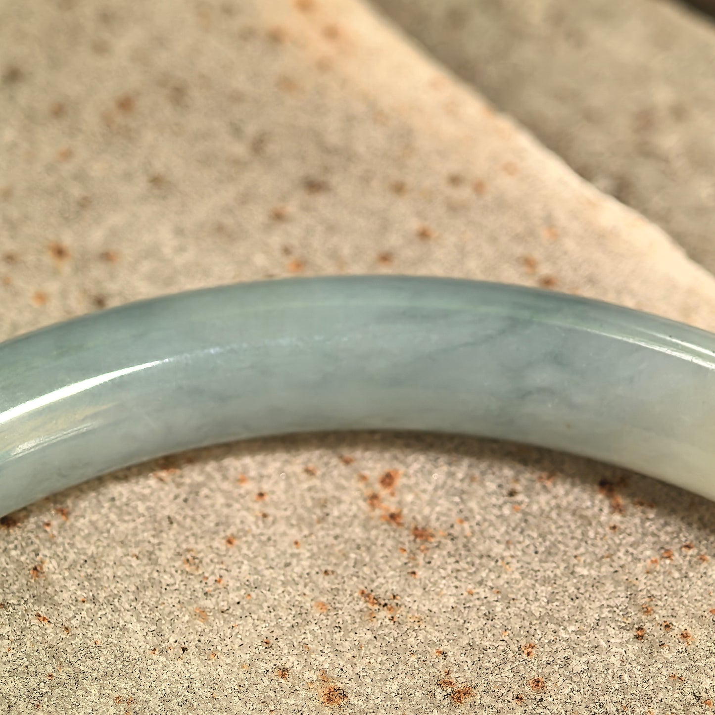 Natural Grade-A Jadeite Glutinous Deep Green Floating Color Round Bangle · Burmese Jade 59mm