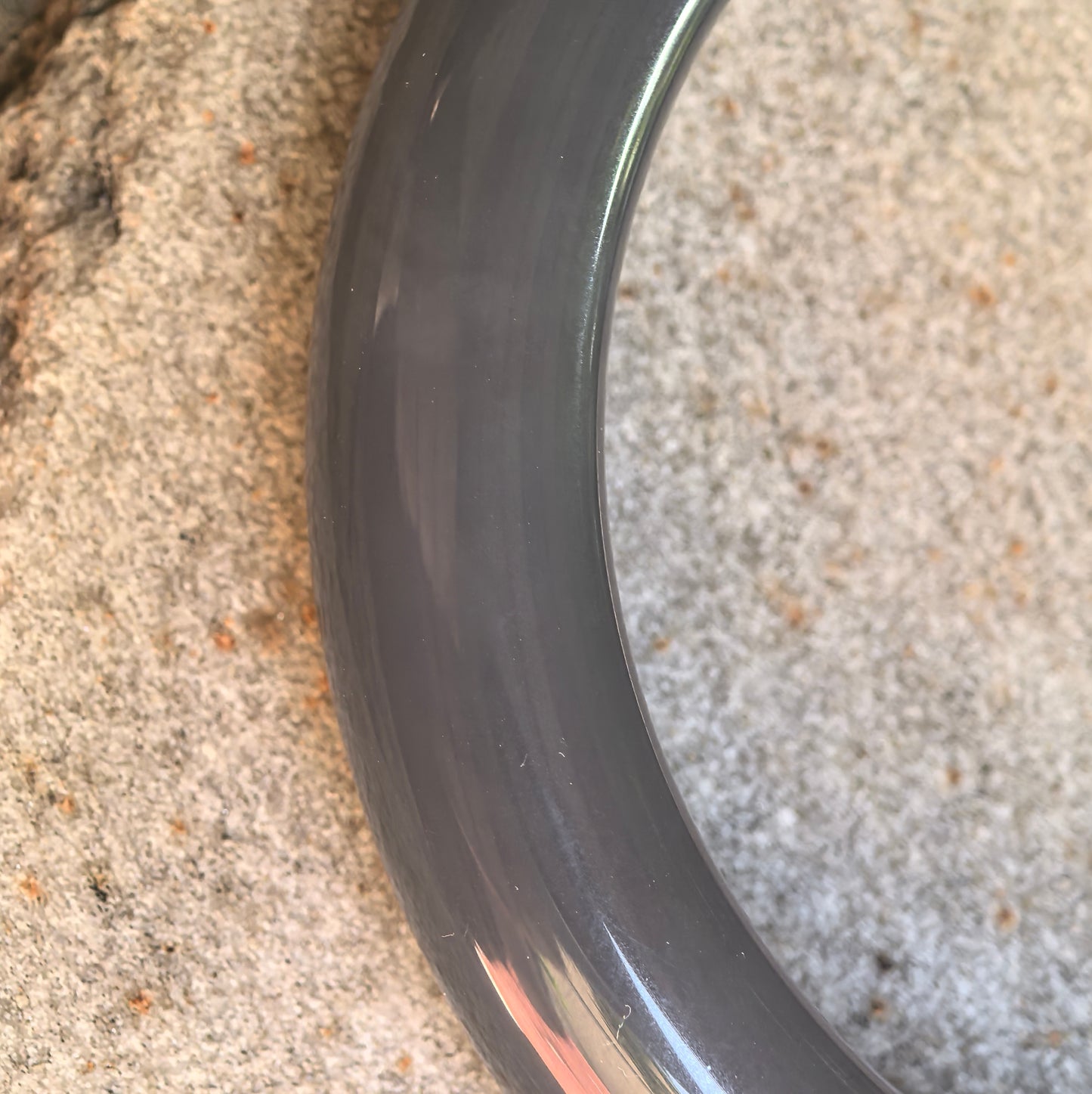 Natural Nephrite Deep Smoky Purple D-Shape Bangle · Hetian Jade 58mm
