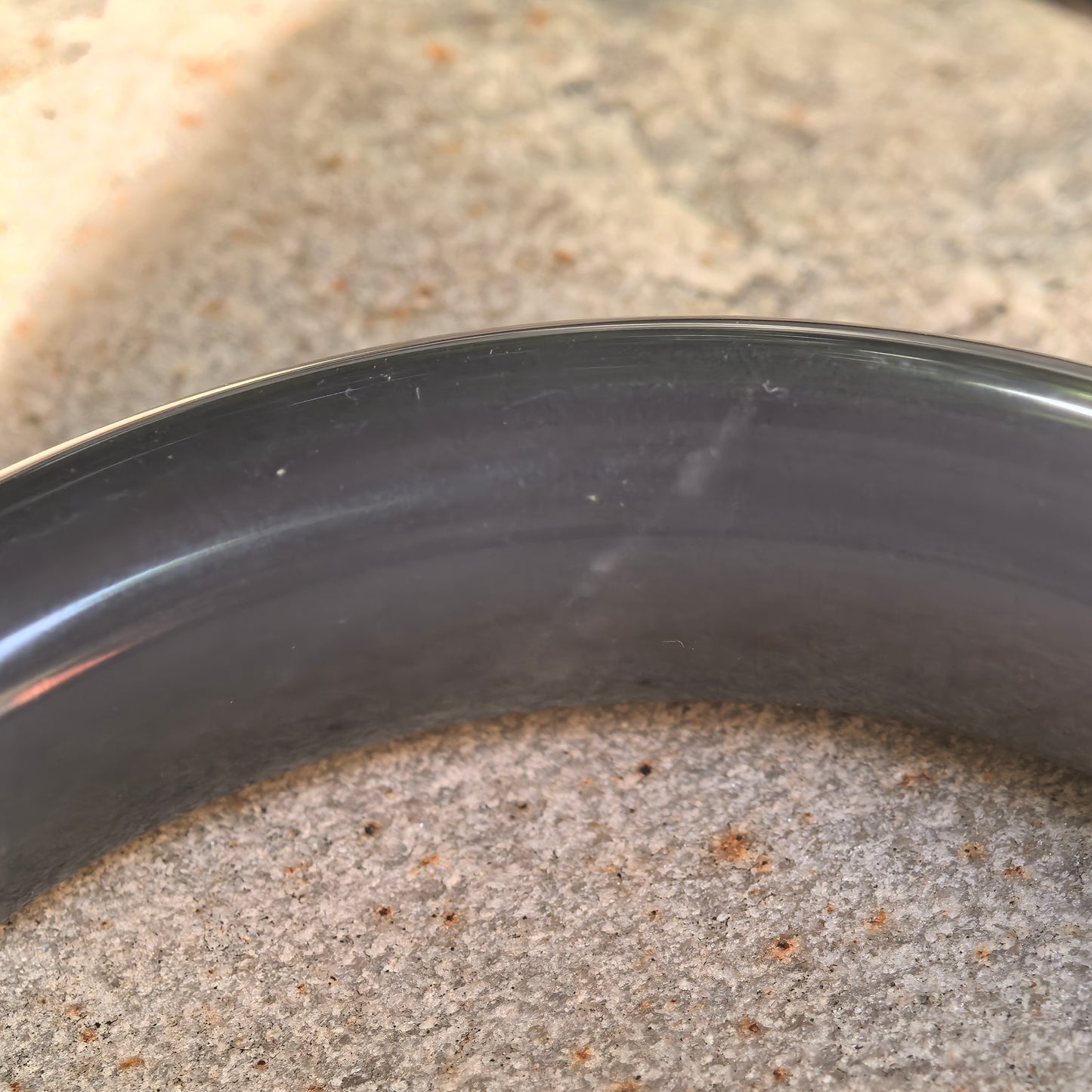 Natural Nephrite Deep Smoky Purple D-Shape Bangle · Hetian Jade 58mm