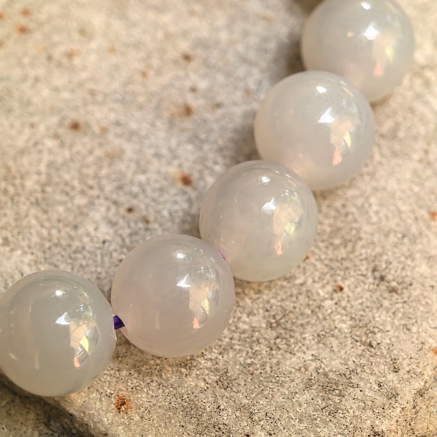 Natural Nephrite Gray Bead Bracelet · Hetian Jade 8mm
