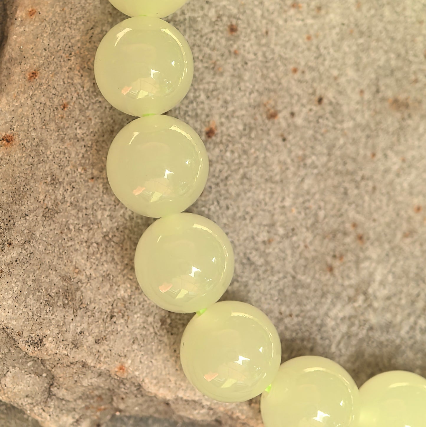 Natural Nephrite Yellow Bead Bracelet · Hetian Jade 8mm