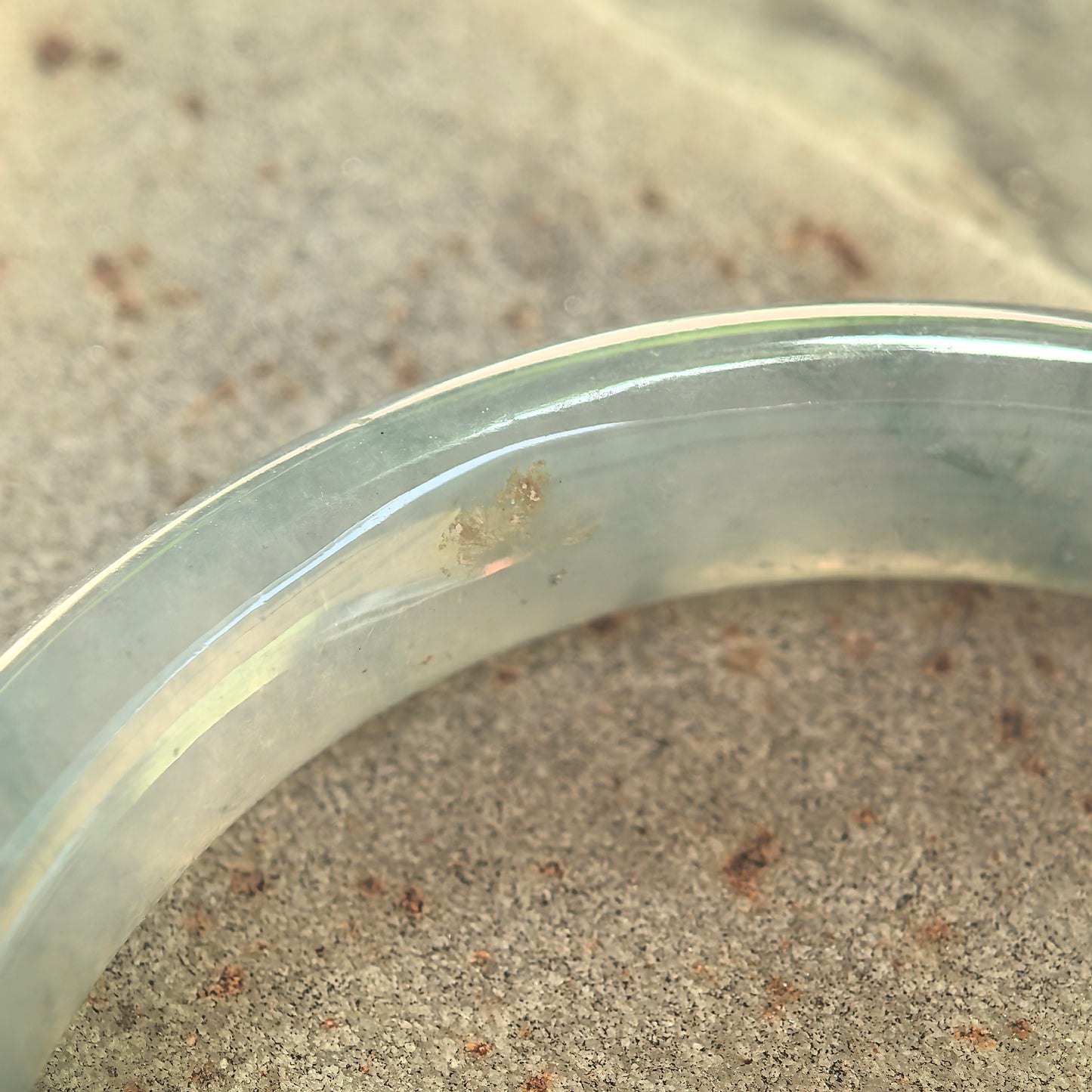 Natural Grade-A Glutinous-Icy Green Floating Flower Oval Jadeite Bangle · Burmese Jade 48mm