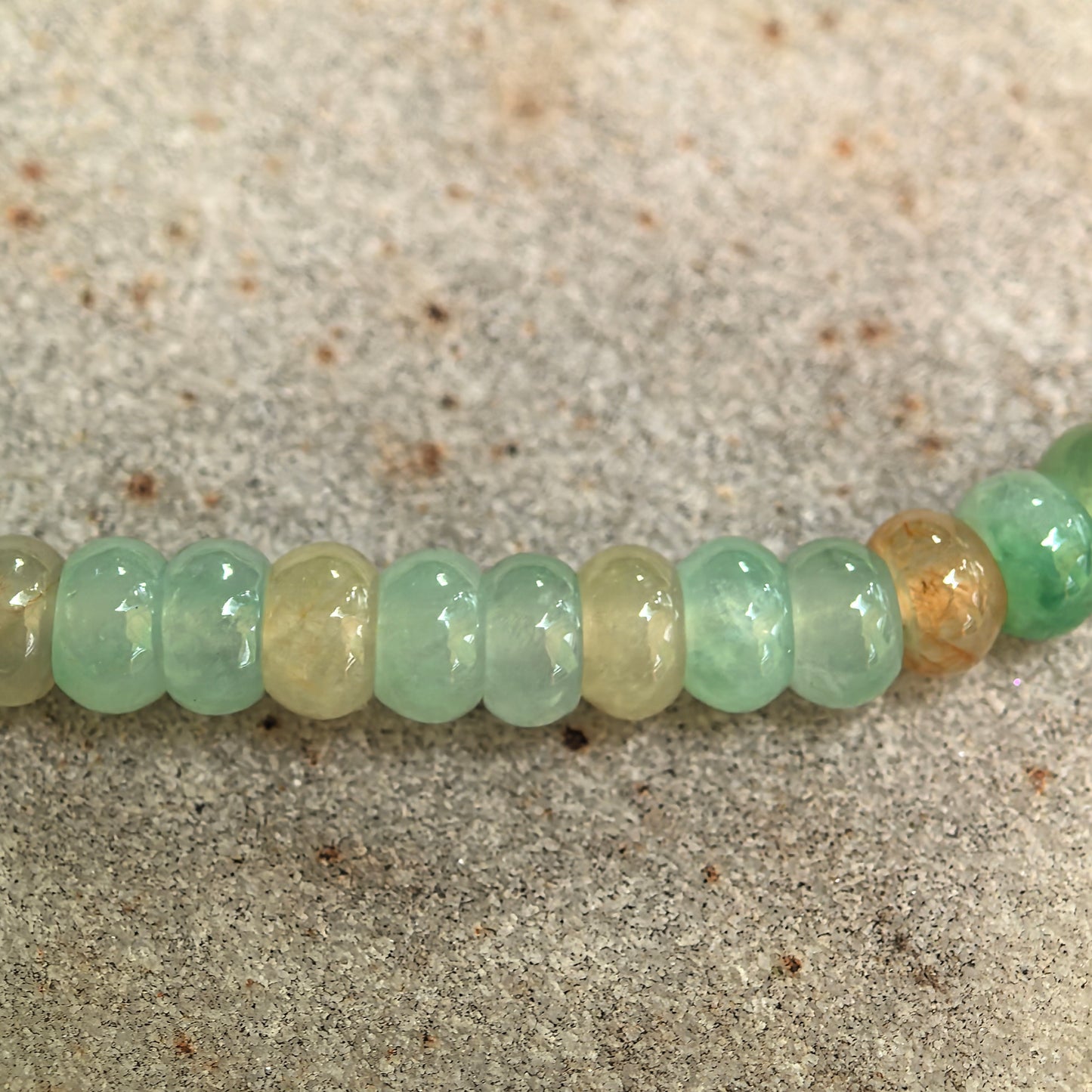 Natural Grade-A Glutinous-Icy Multicolor Jadeite Abacus Bead Bracelet · Burmese Jade 4.6mm
