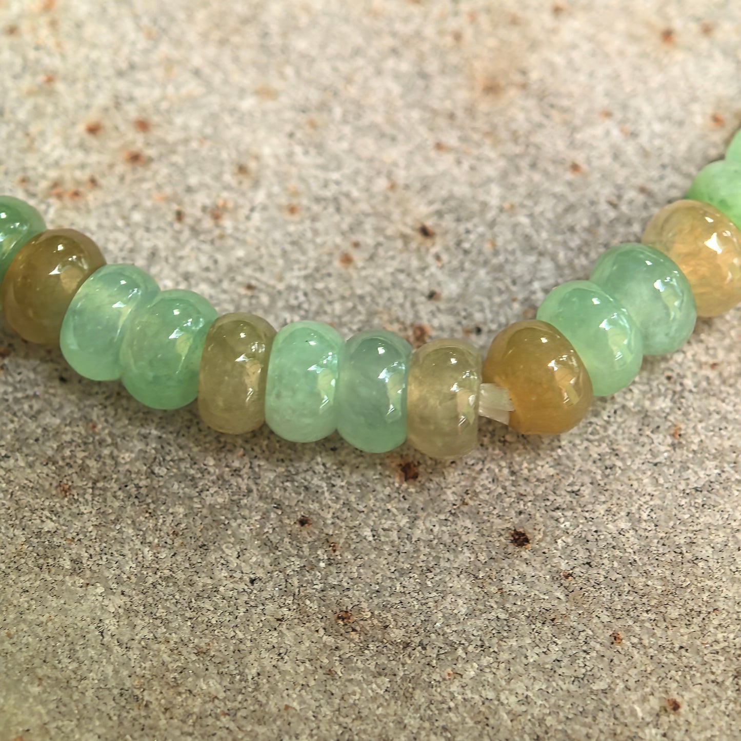 Natural Grade-A Glutinous-Icy Multicolor Jadeite Abacus Bead Bracelet · Burmese Jade 4.6mm