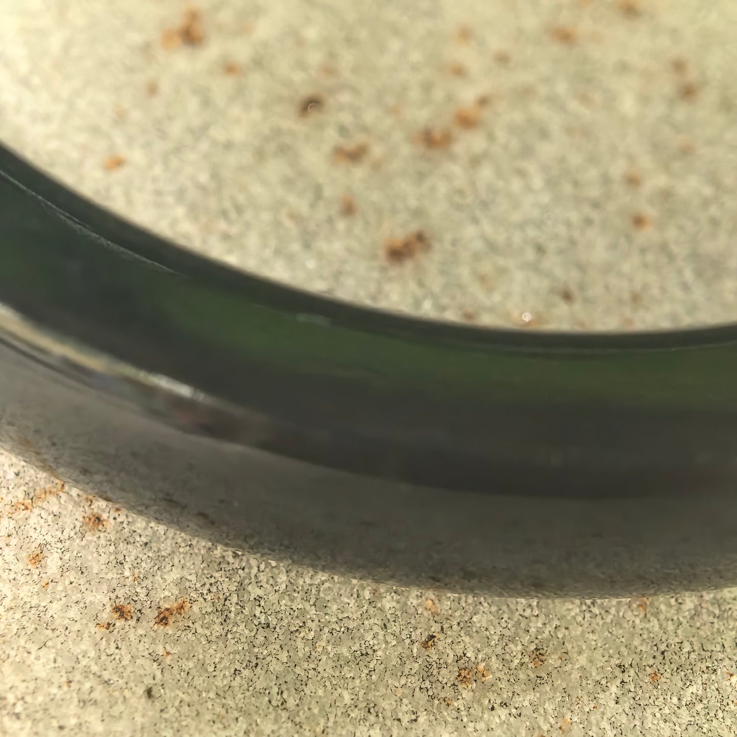 Natural Nephrite Black Square Bangle · Hetian Jade 51mm