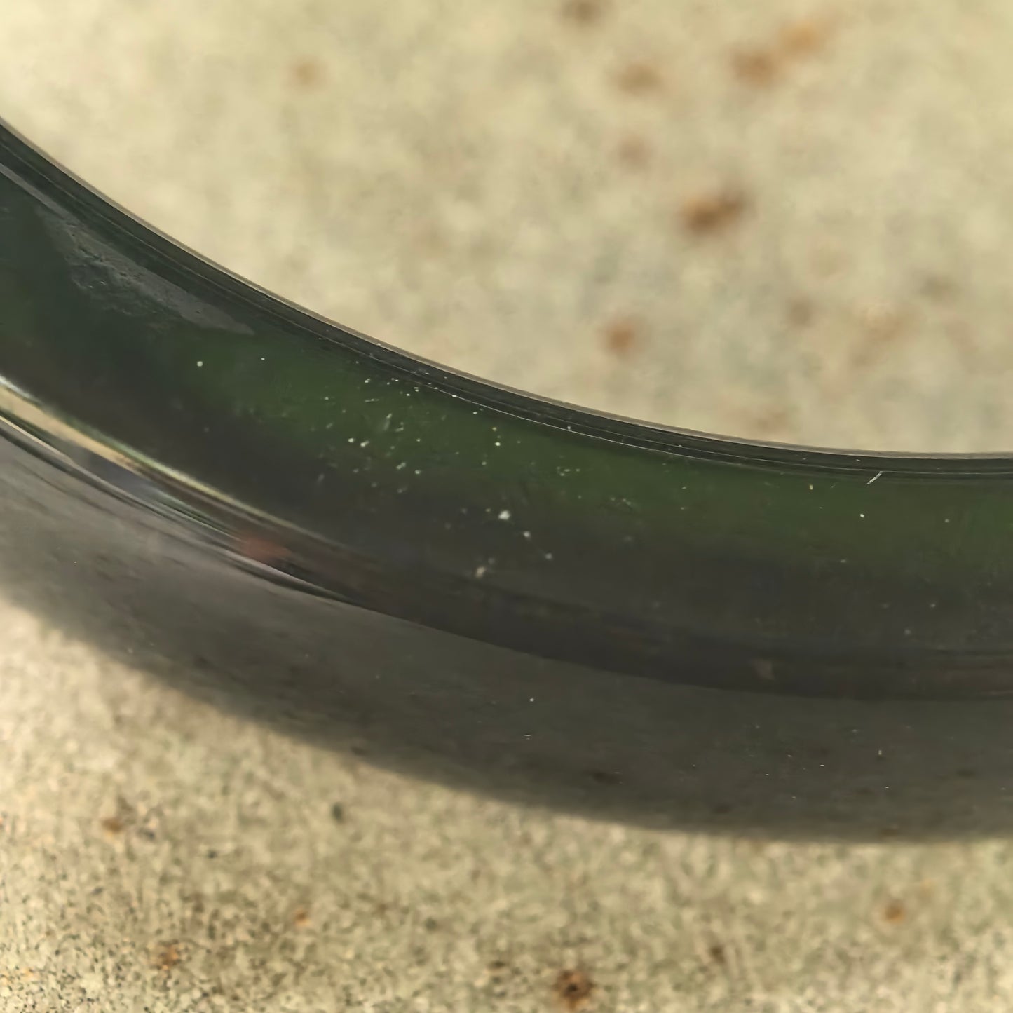 Natural Nephrite Black Square Bangle · Hetian Jade 51mm