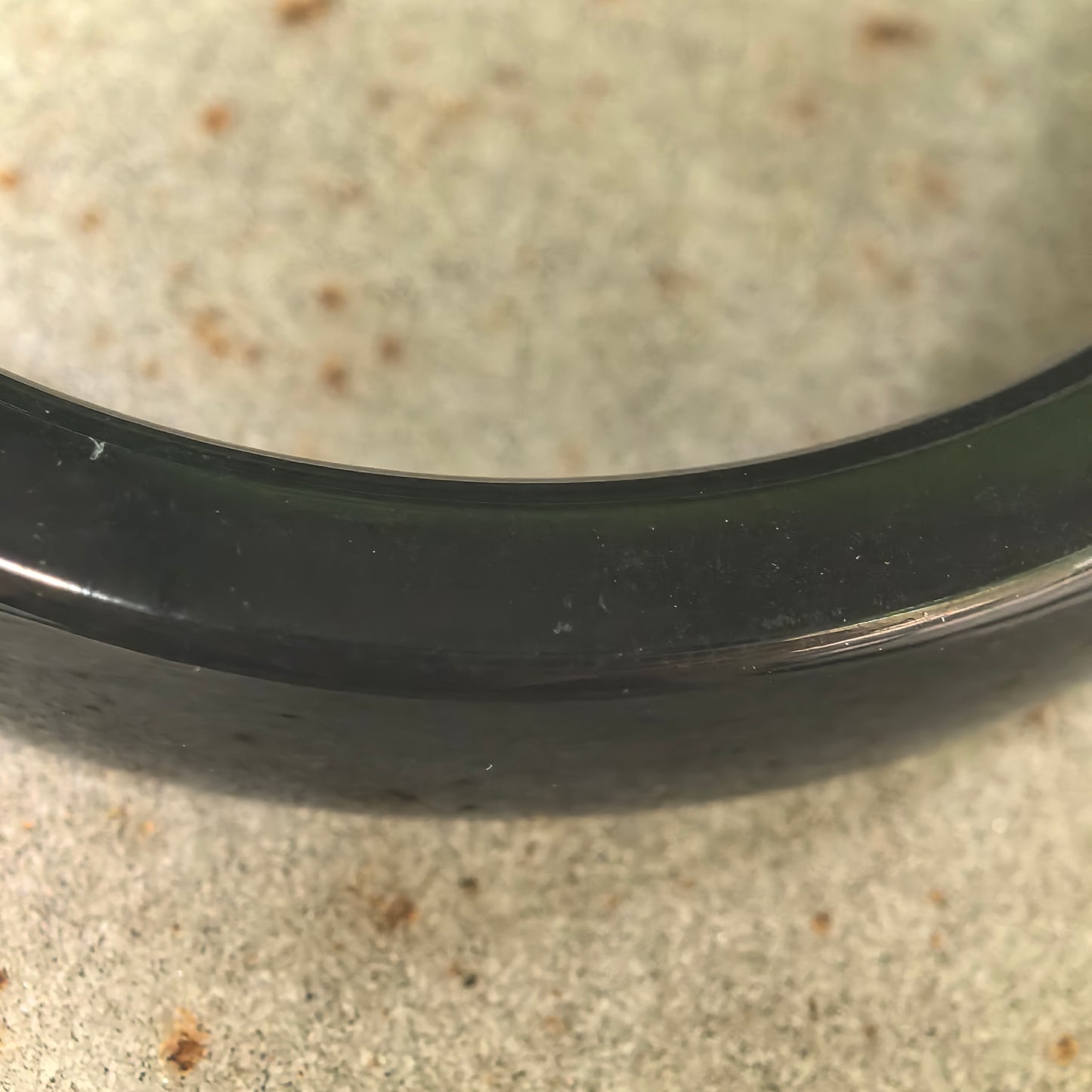 Natural Nephrite Black Square Bangle · Hetian Jade 51mm