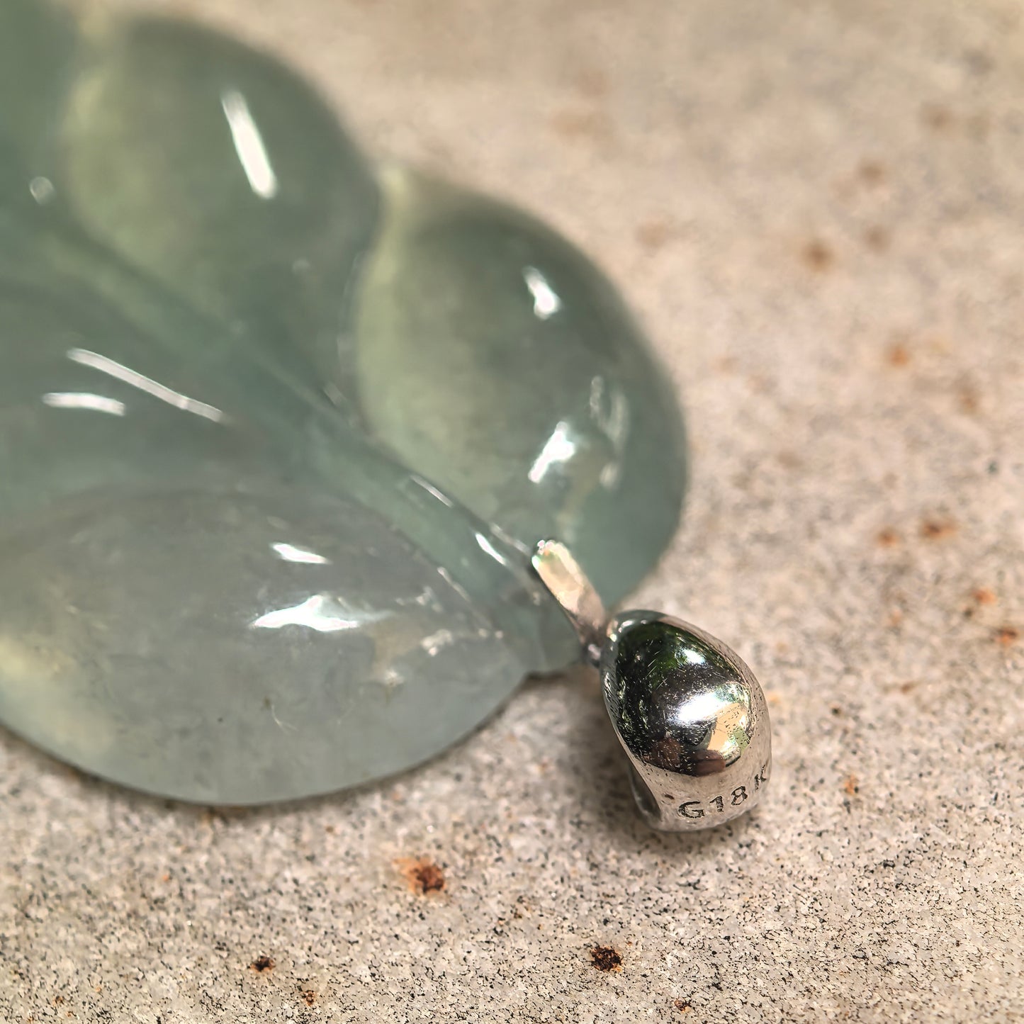 Natural Grade-A Icy Glutinous Light Green Jadeite Leaf Pendant · Burmese Jade