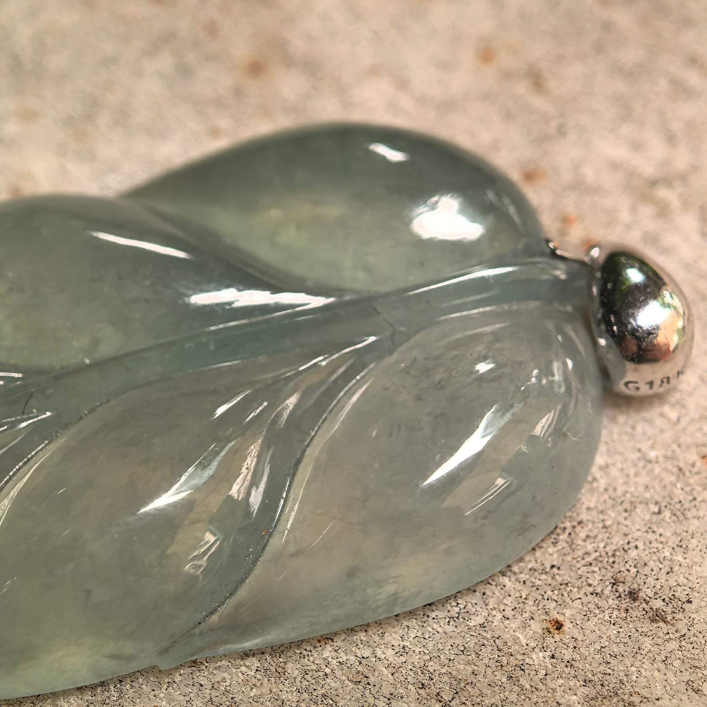 Natural Grade-A Icy Glutinous Light Green Jadeite Leaf Pendant · Burmese Jade