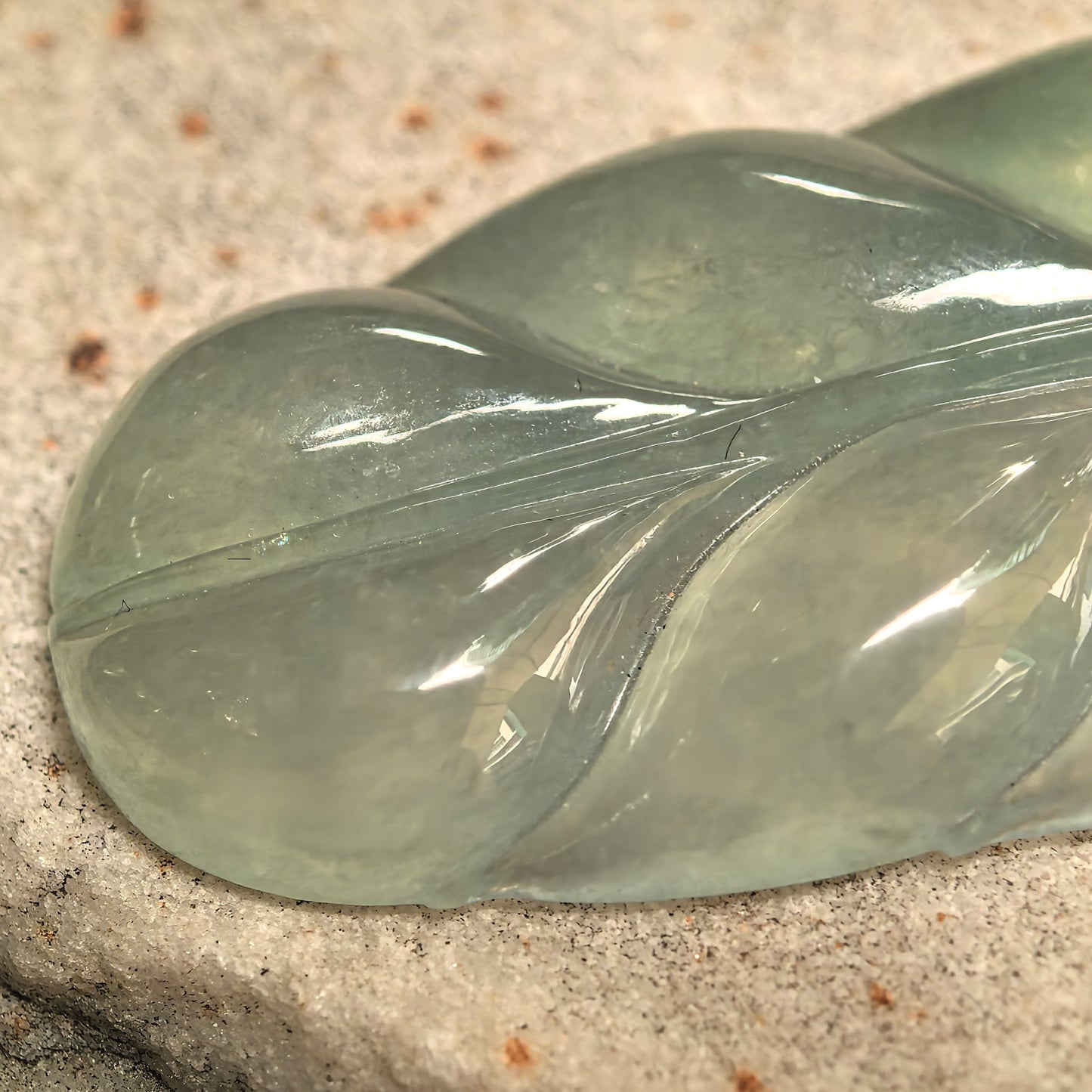 Natural Grade-A Icy Glutinous Light Green Jadeite Leaf Pendant · Burmese Jade