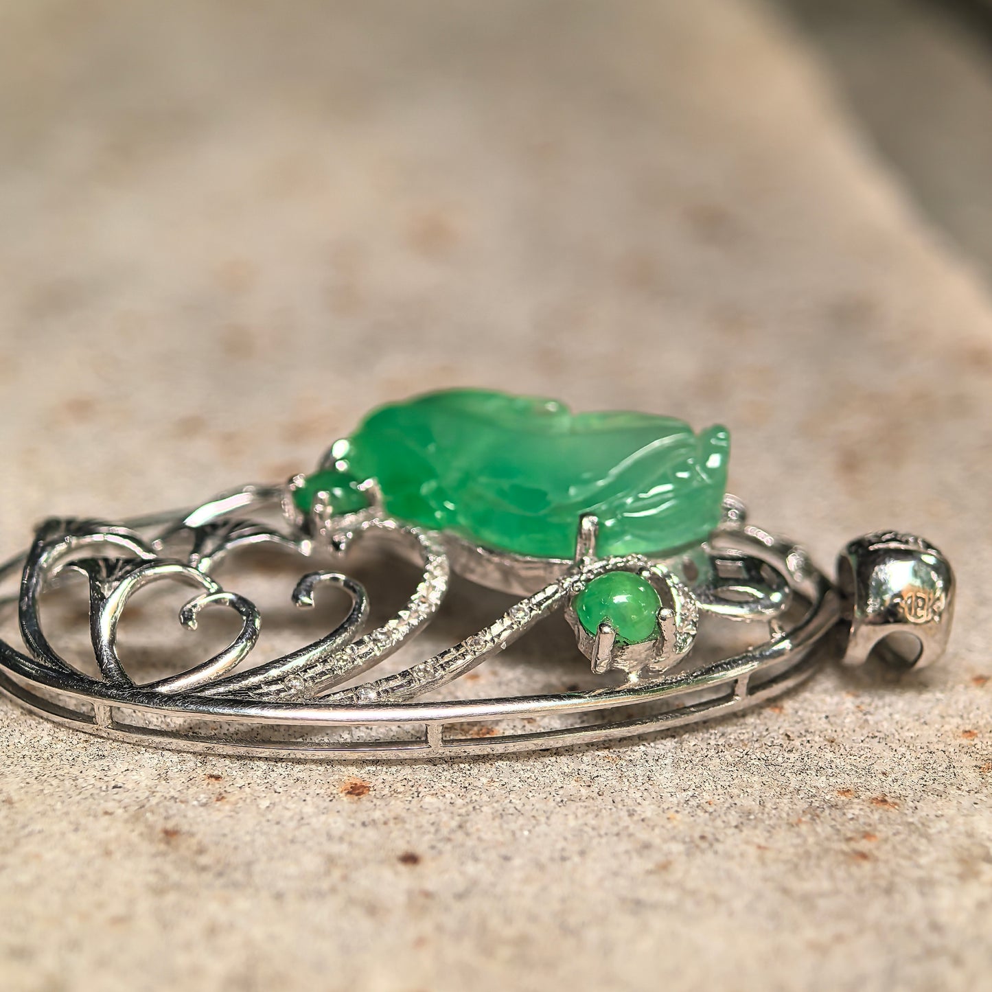 Natural Grade-A Icy Green Pixiu Jadeite Pendant · Burmese Jade