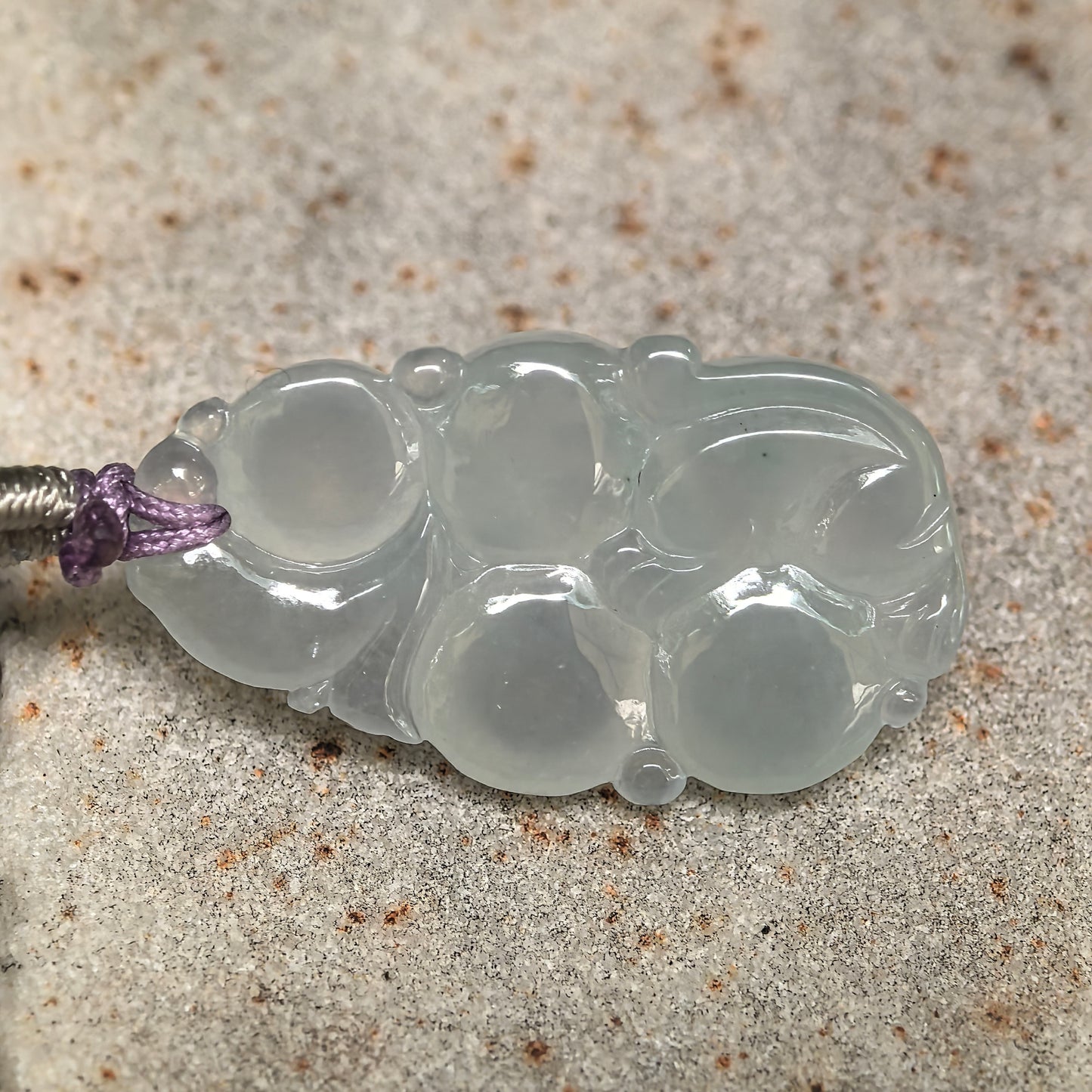 Natural Grade-A Glutinous Icy Pale Green Monkey Jadeite Pendant · Burmese Jade