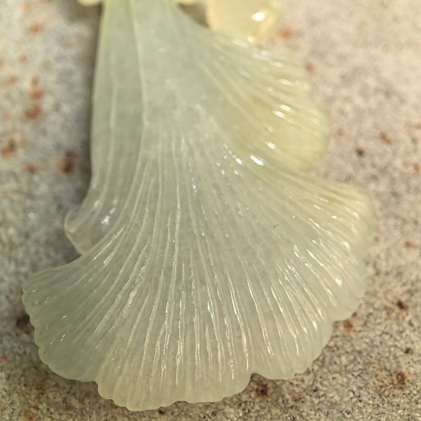Natural Grade-A Icy Glutinous Light Green Yellow Ginkgo Leaf Jadeite Pendant · Burmese Jade