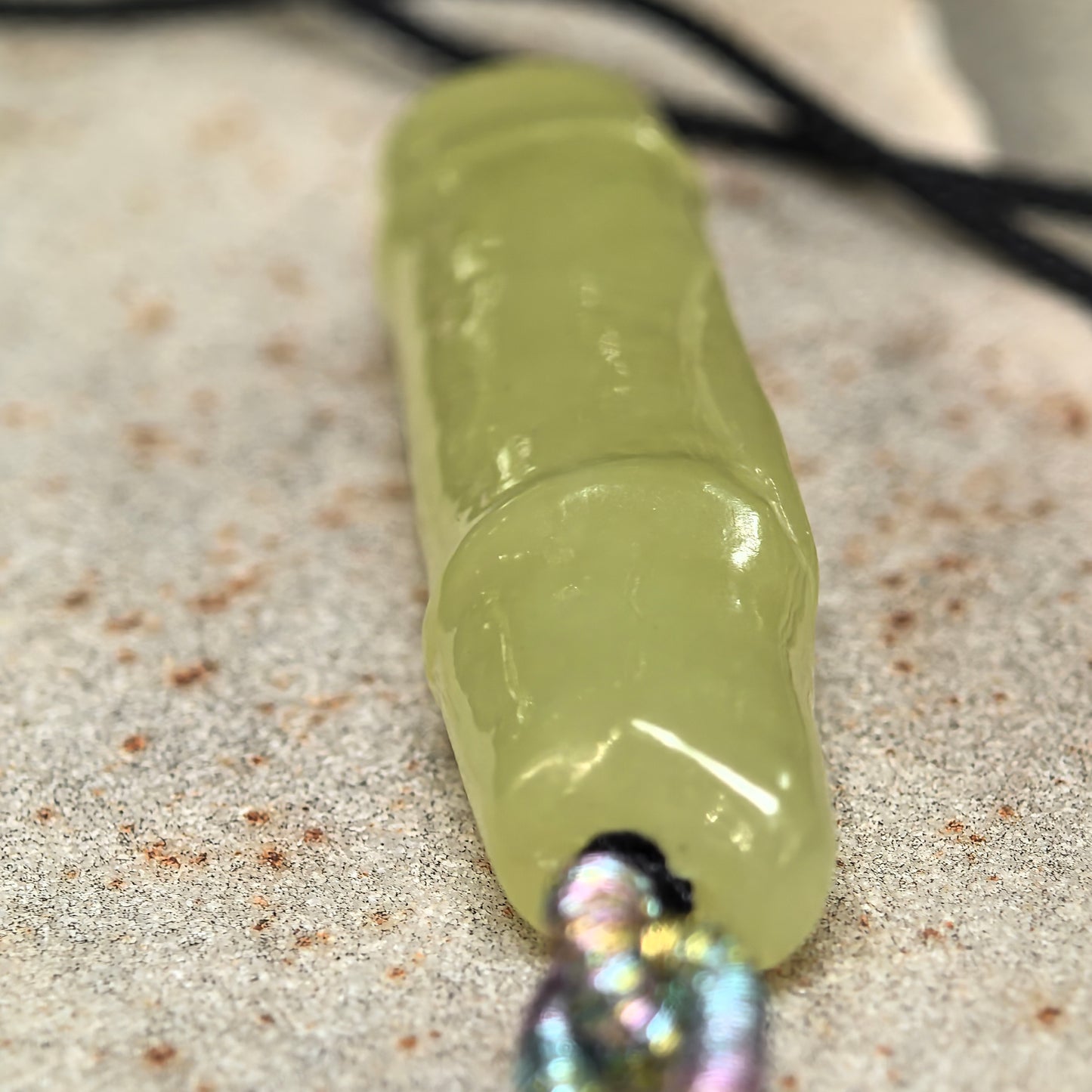 Natural Nephrite Yellow Bamboo Section Pendant · Hetian Jade