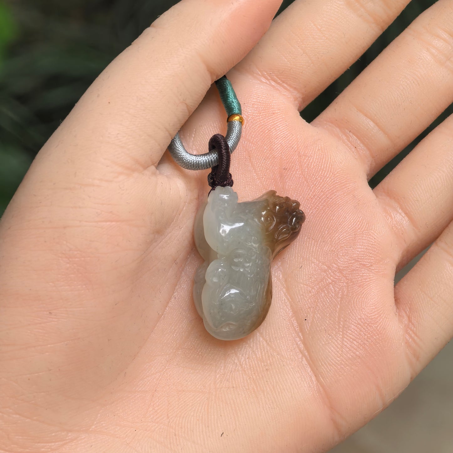 Natural Nephrite Sugar Brown Pixiu Pendant · Hetian Jade