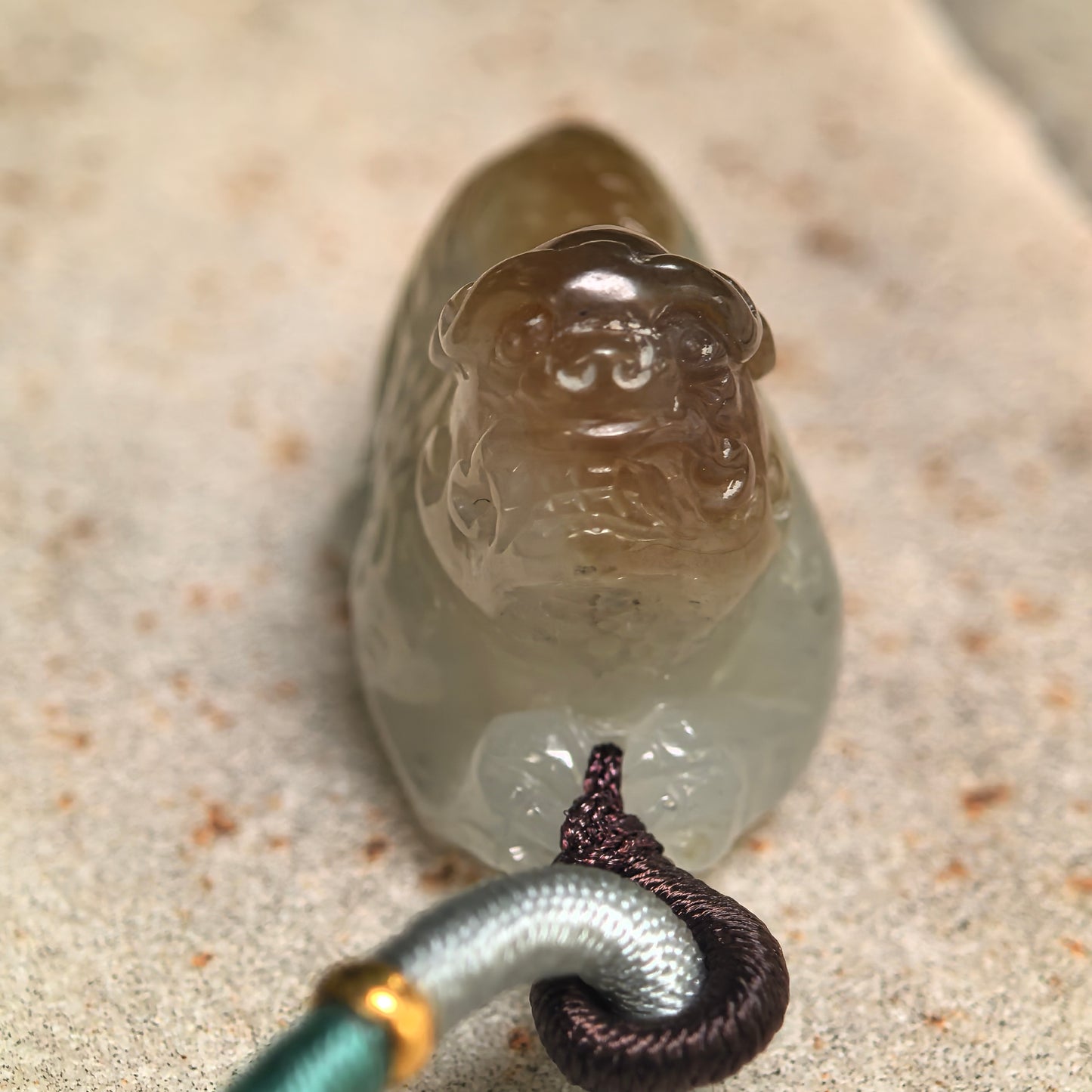 Natural Nephrite Sugar Brown Pixiu Pendant · Hetian Jade